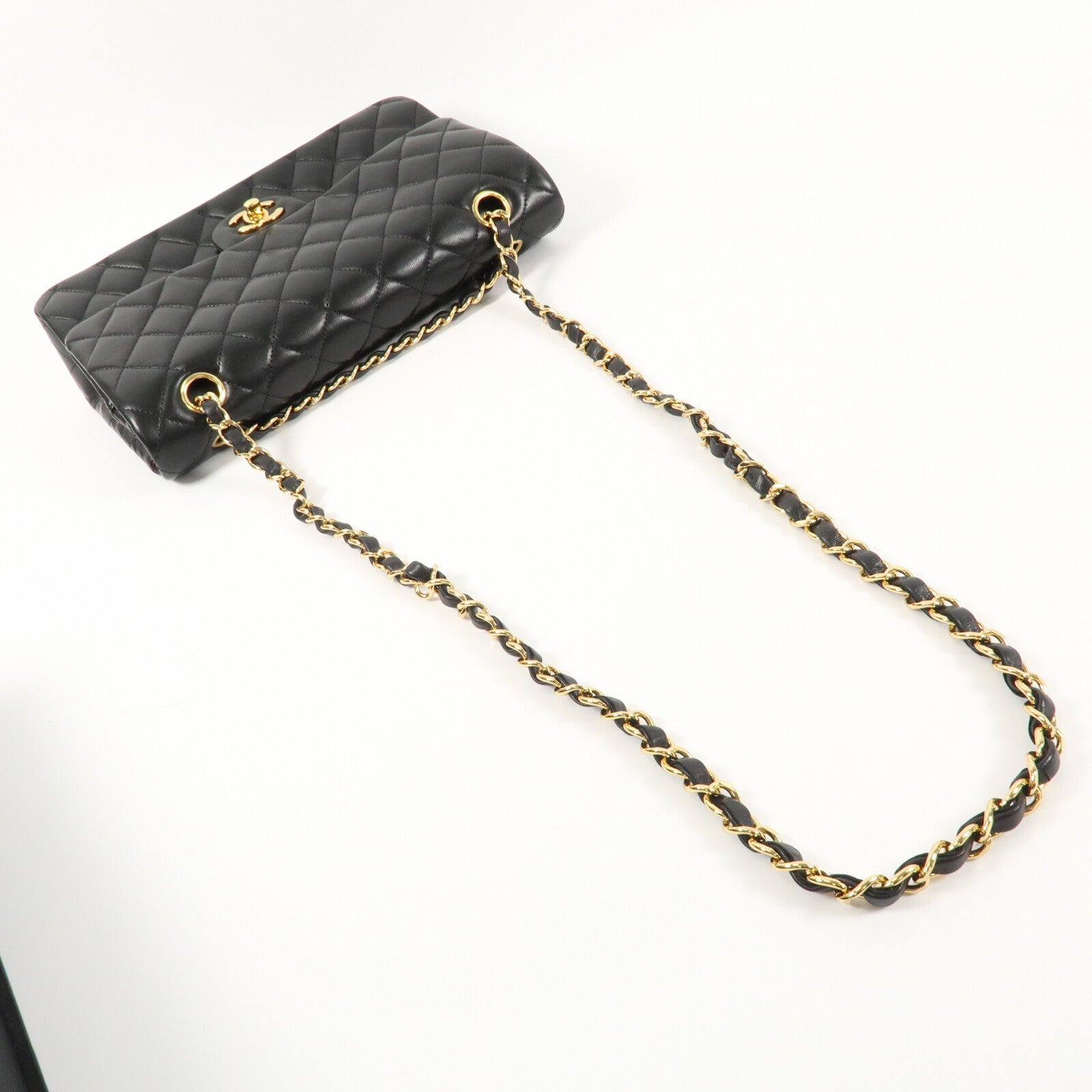 CHANEL 羊皮皮革Classic 25金扣鏈帶肩背袋