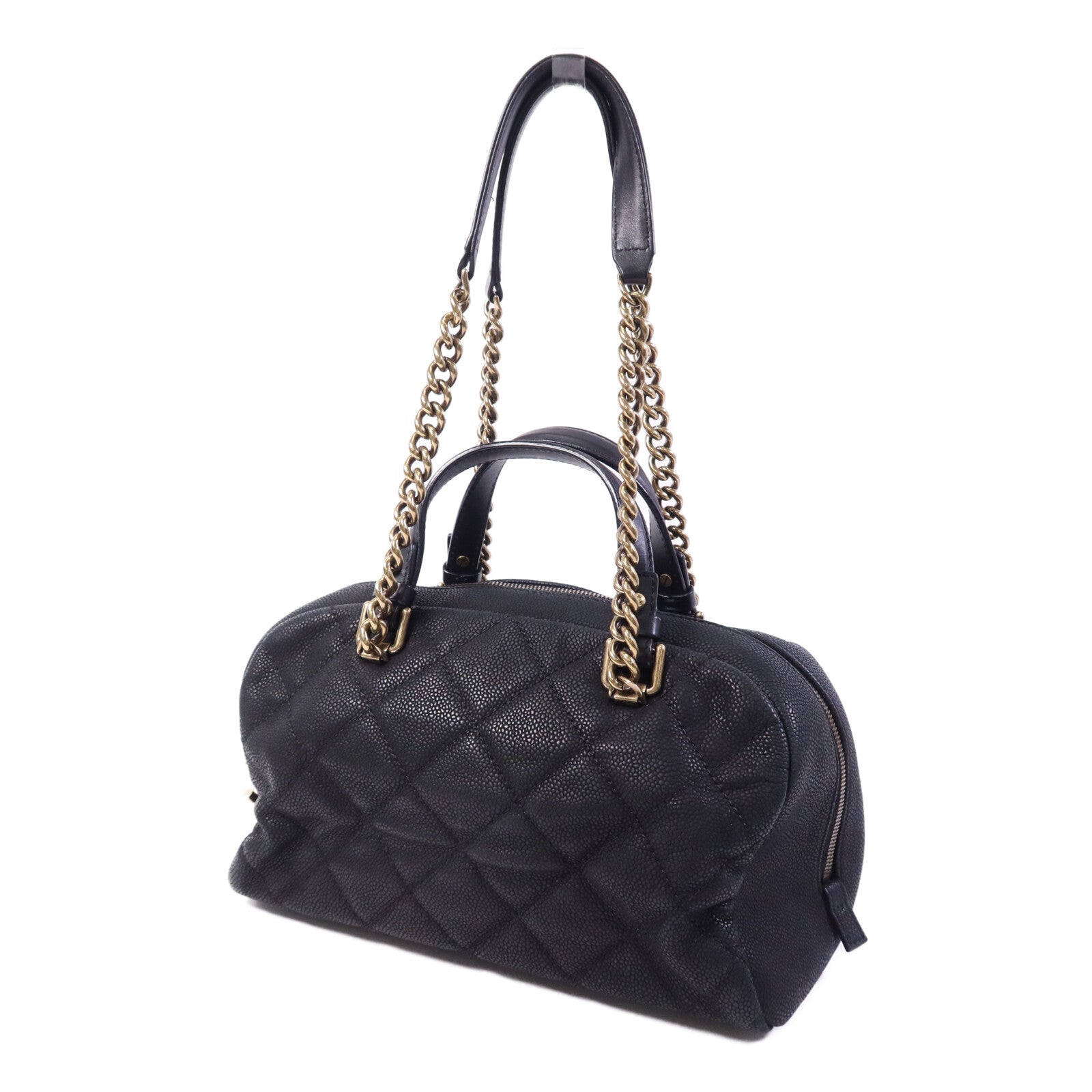 CHANEL 牛皮皮革2 Way Shoulder Bag金扣鏈帶手挽肩背兩用袋