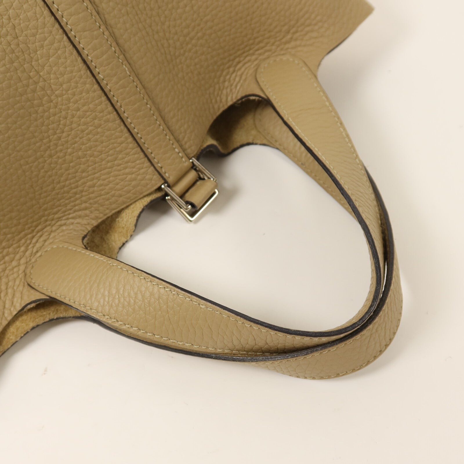 HERMES Clemence皮革Picotin PM銀扣手挽袋Trench