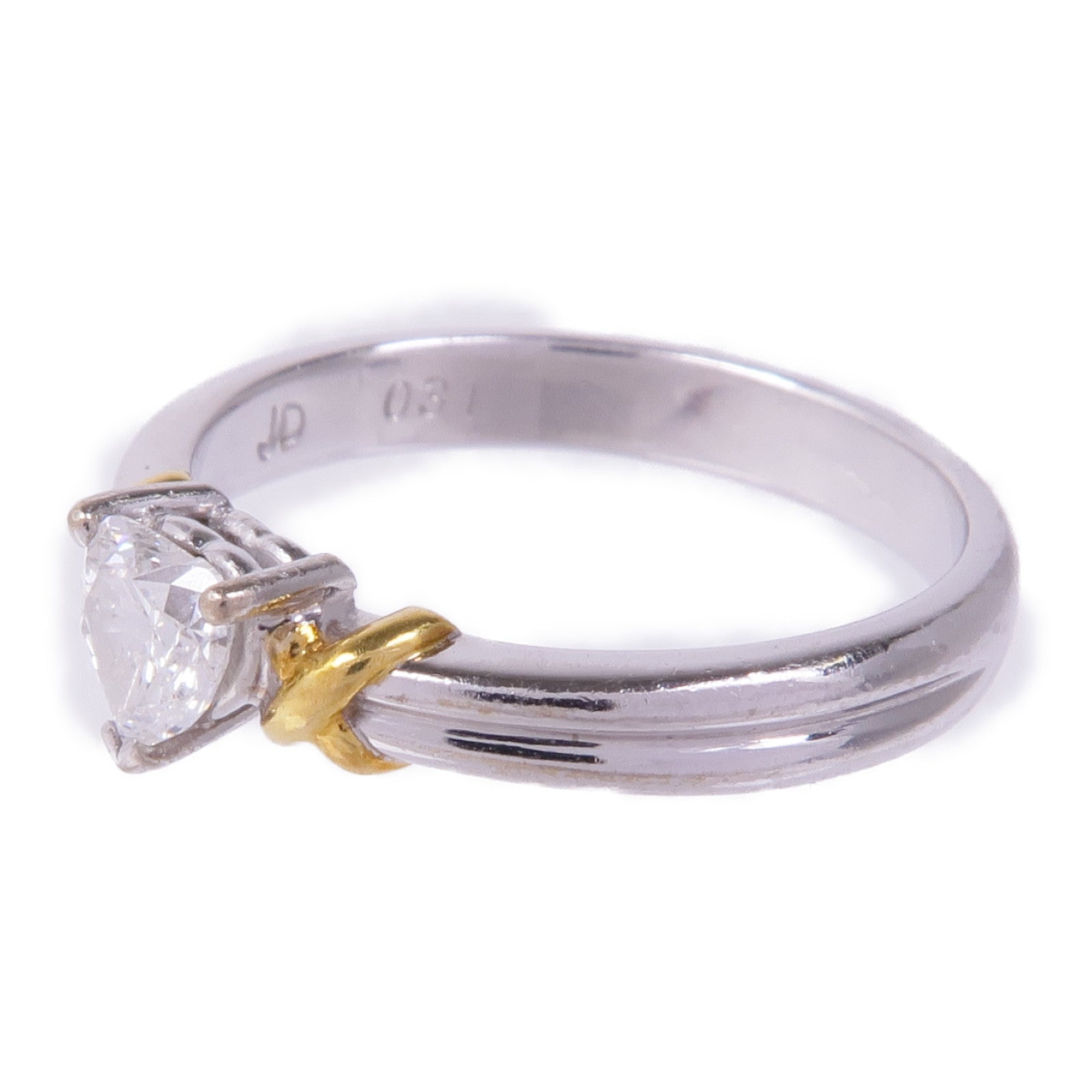 JEWELRY 【激減優惠】18K黃金/白金Diamond Ring鑽石戒指US#5.25