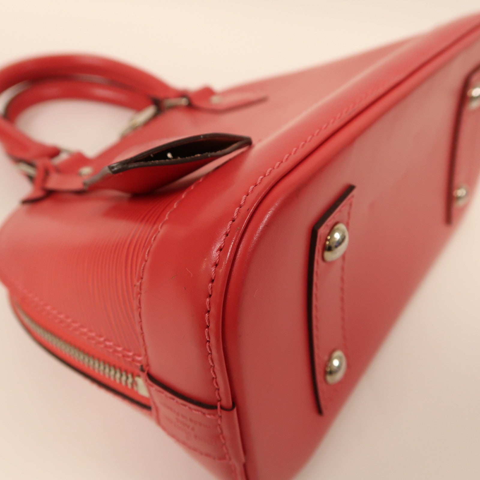 LOUIS VUITTON Epi Alma BB銀扣手挽肩背兩用袋紅色