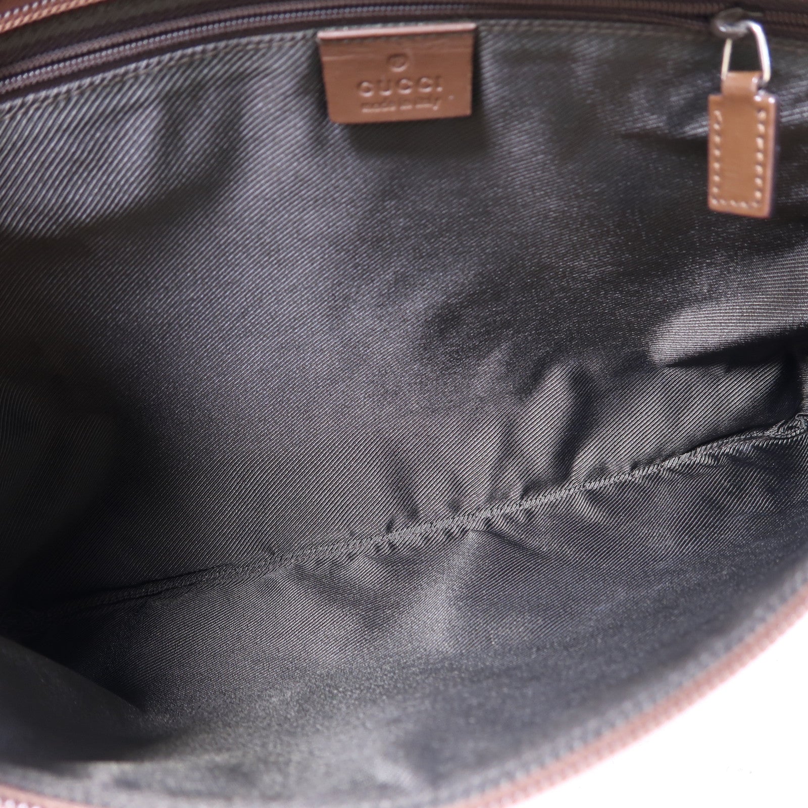 GUCCI 帆布Shoulder Bag銀扣肩背袋啡色