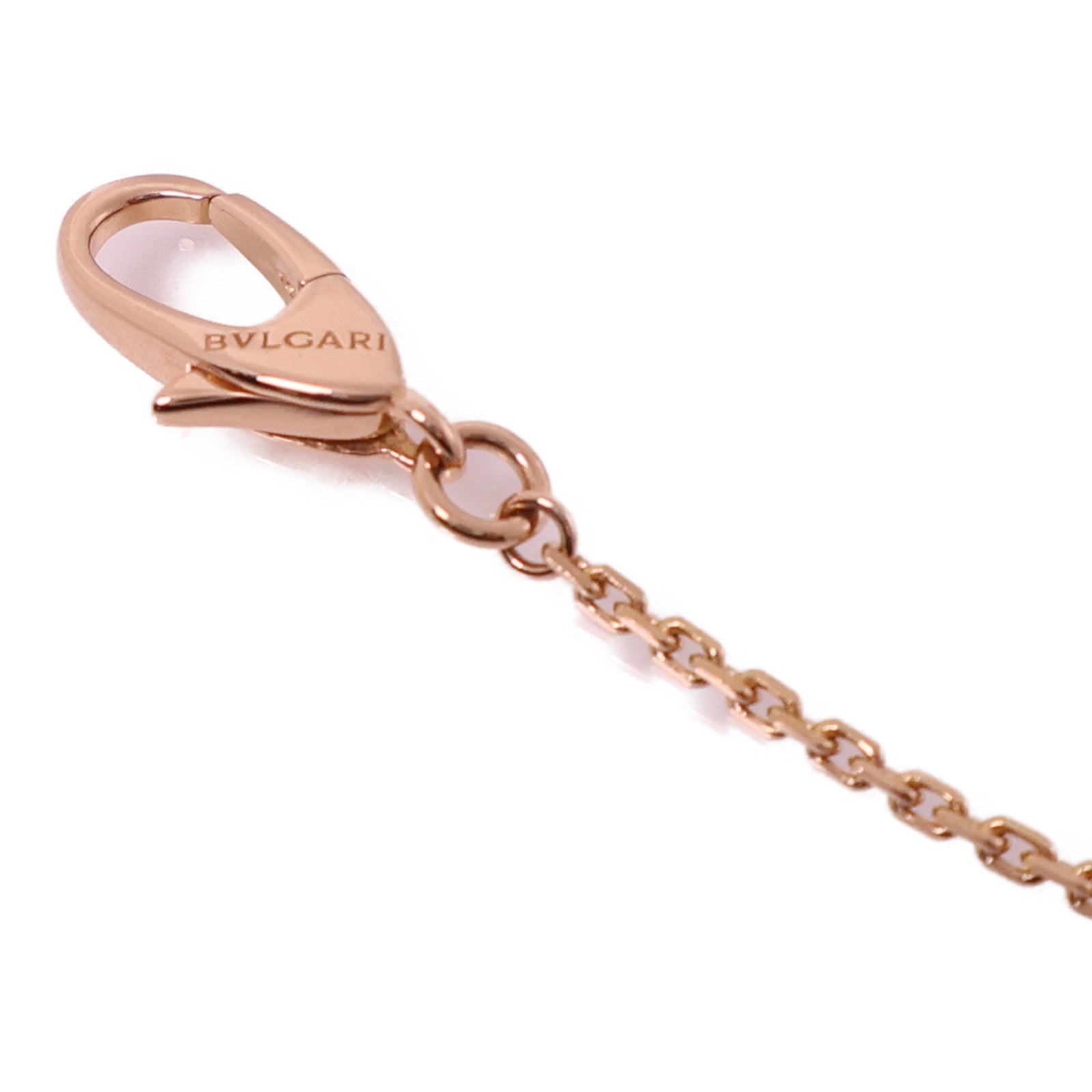 BVLGARI 18K玫瑰金Fiorever Necklace鑽石/紅寶石項鍊金色/紅色