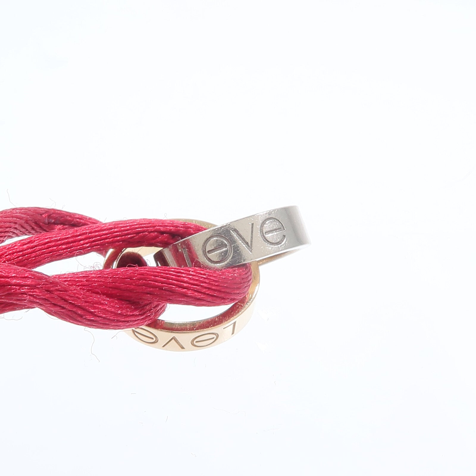 CARTIER 18K白金/玫瑰金Love Charity Bracelet手鏈