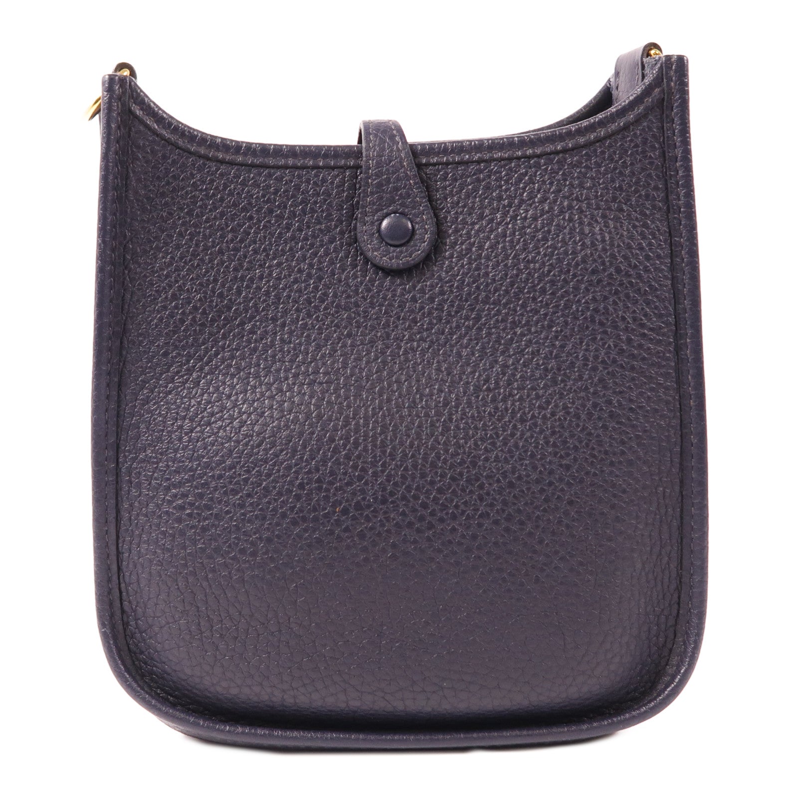 HERMES Clemence皮革Evelyne TPM金扣肩背袋Bleu Nuit