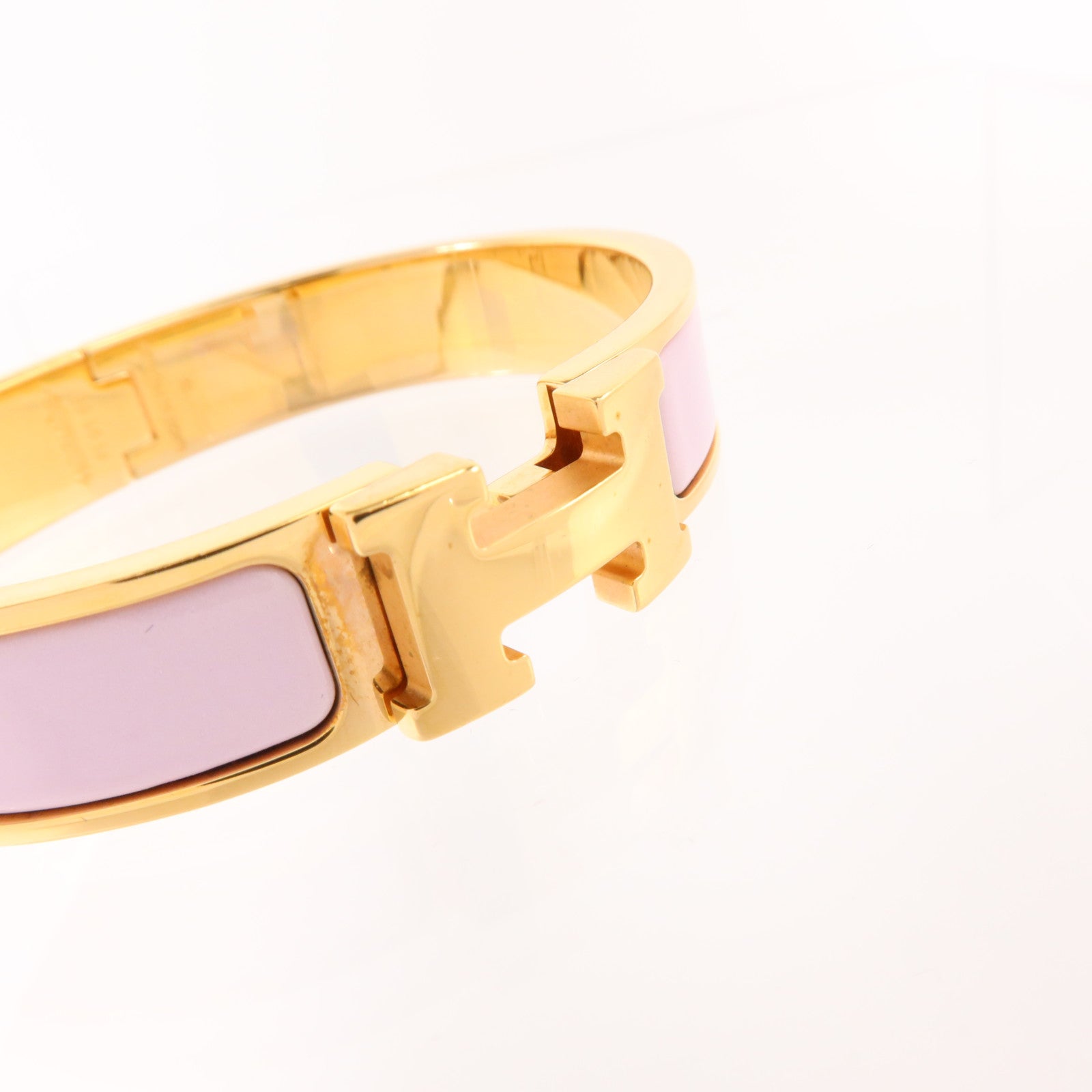 HERMES 金屬/琺瑯Clic-H Braceletj金扣手鏈