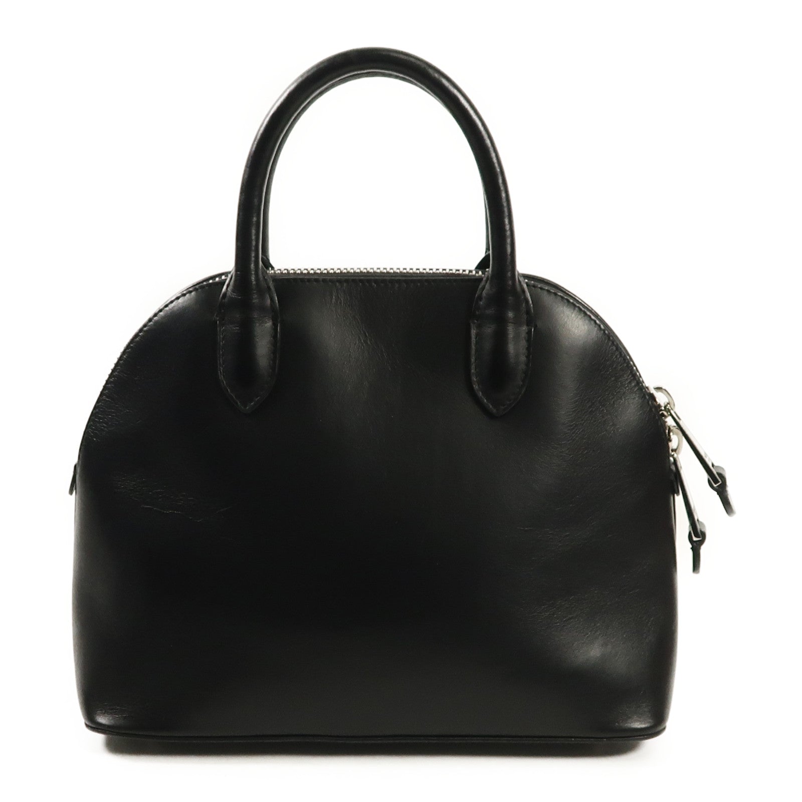MOSCHINO 牛皮皮革2 Way Bag銀扣手挽肩背兩用袋