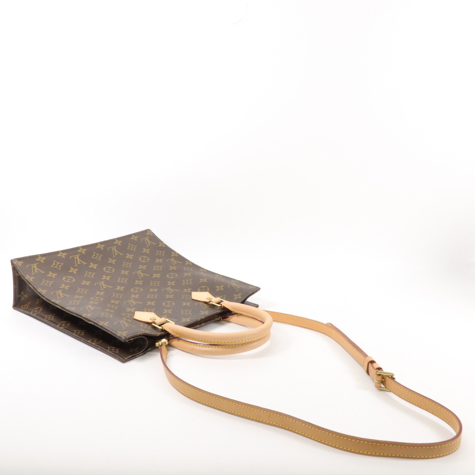 LOUIS VUITTON Monogram Sac Plat PM手挽肩背兩用袋