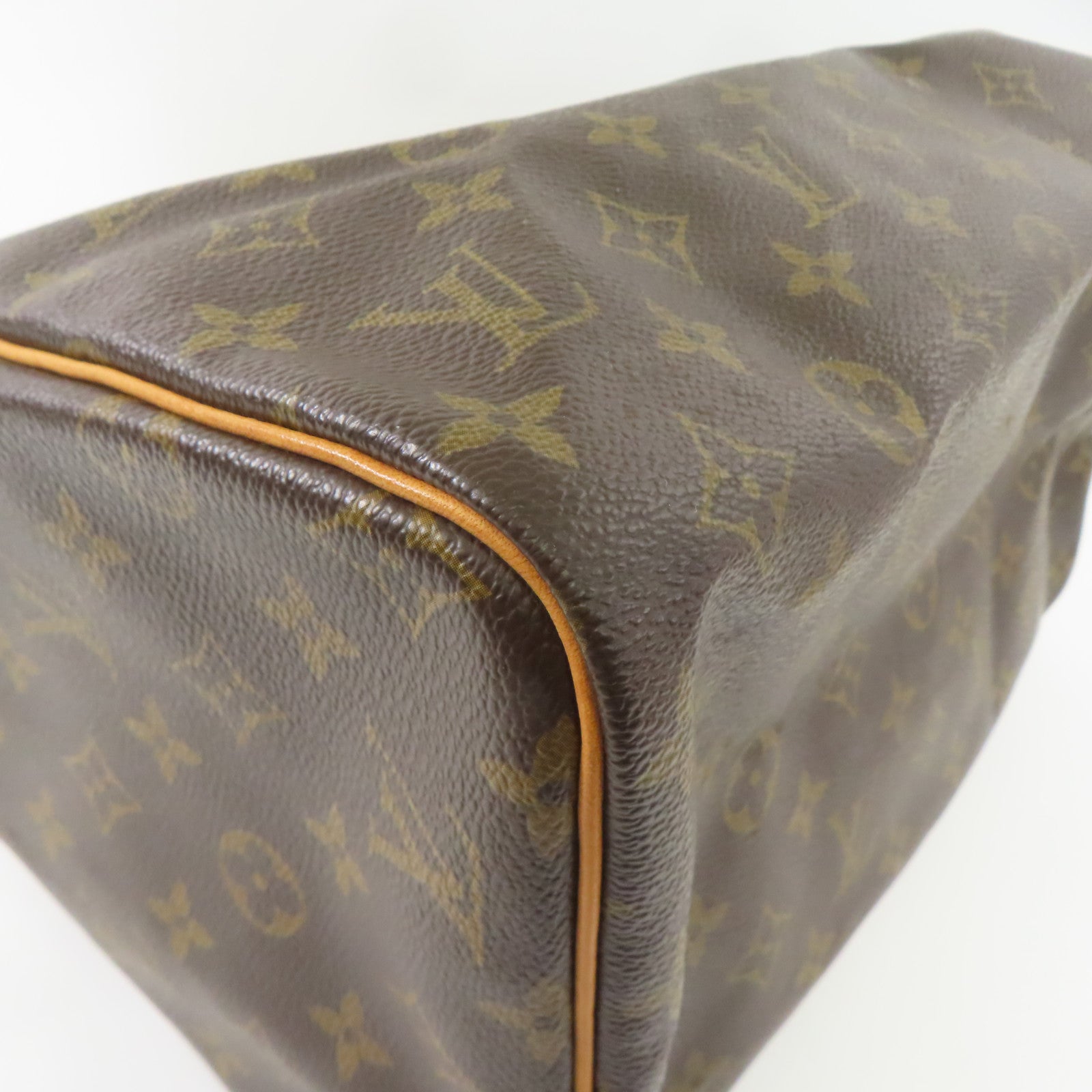 LOUIS VUITTON Monogram Speedy 30金扣手挽袋棕色