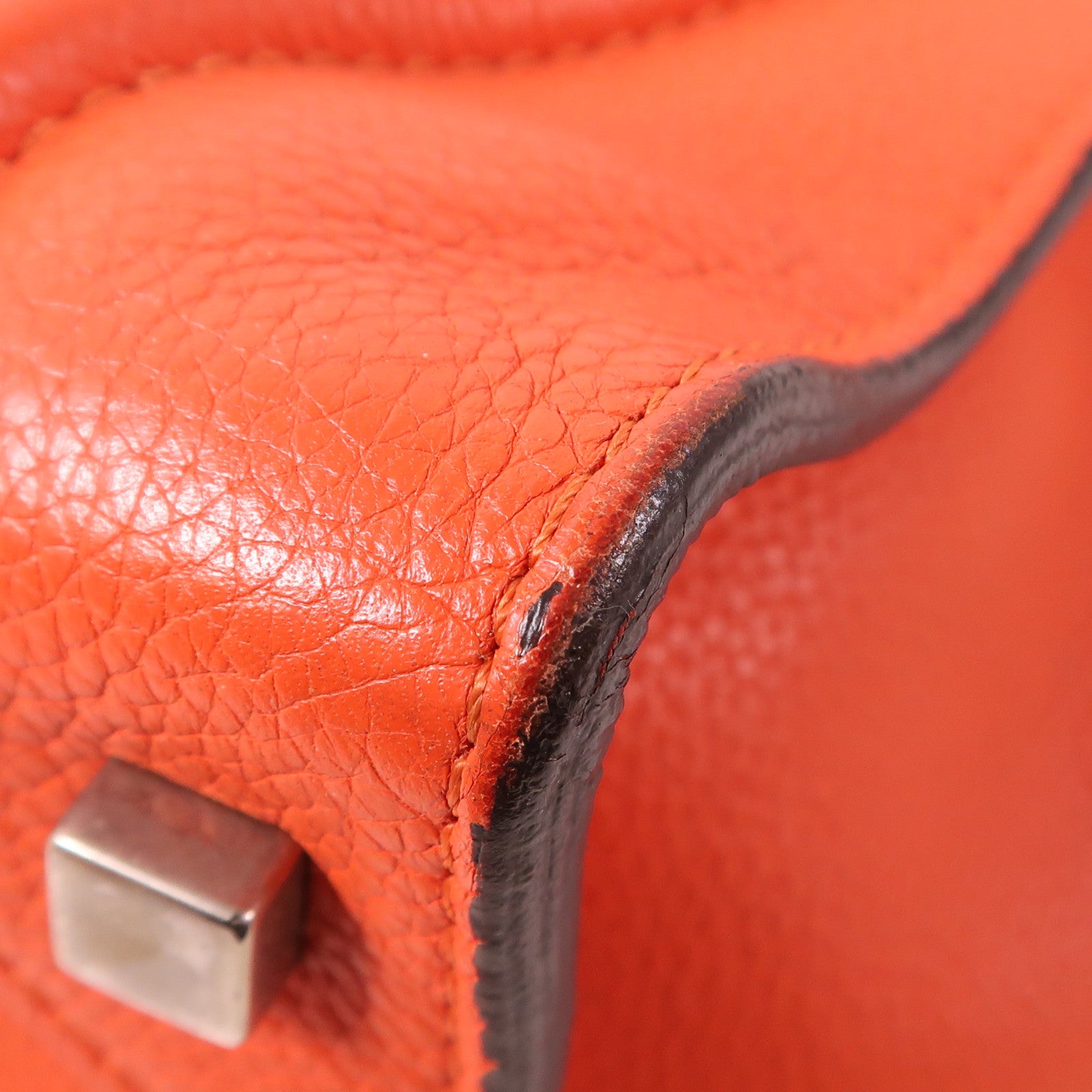 CELINE 牛皮皮革Mini Luggage銀扣手挽袋