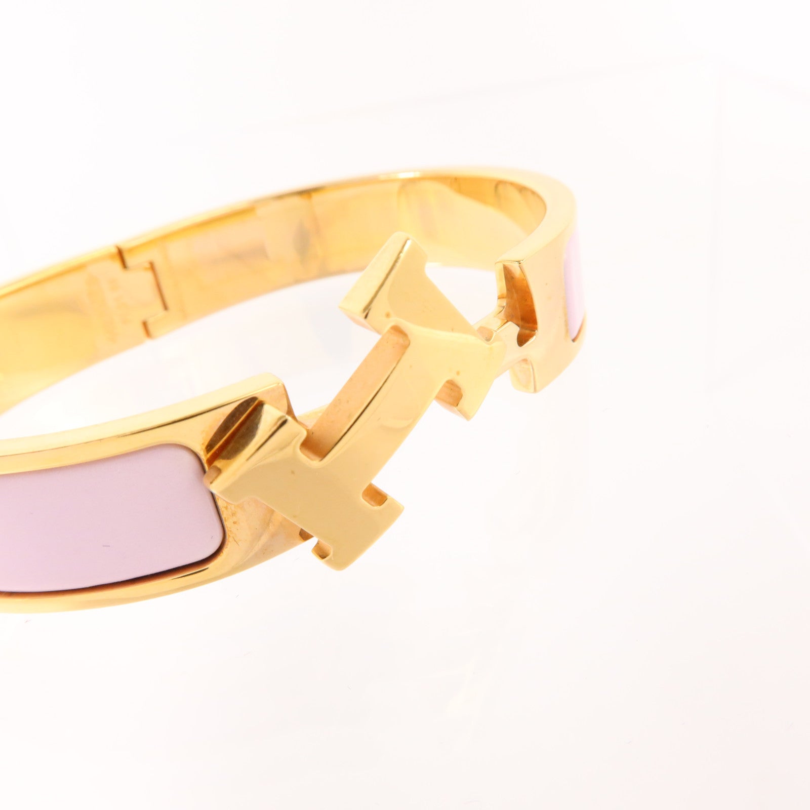 HERMES 金屬/琺瑯Clic-H Braceletj金扣手鏈