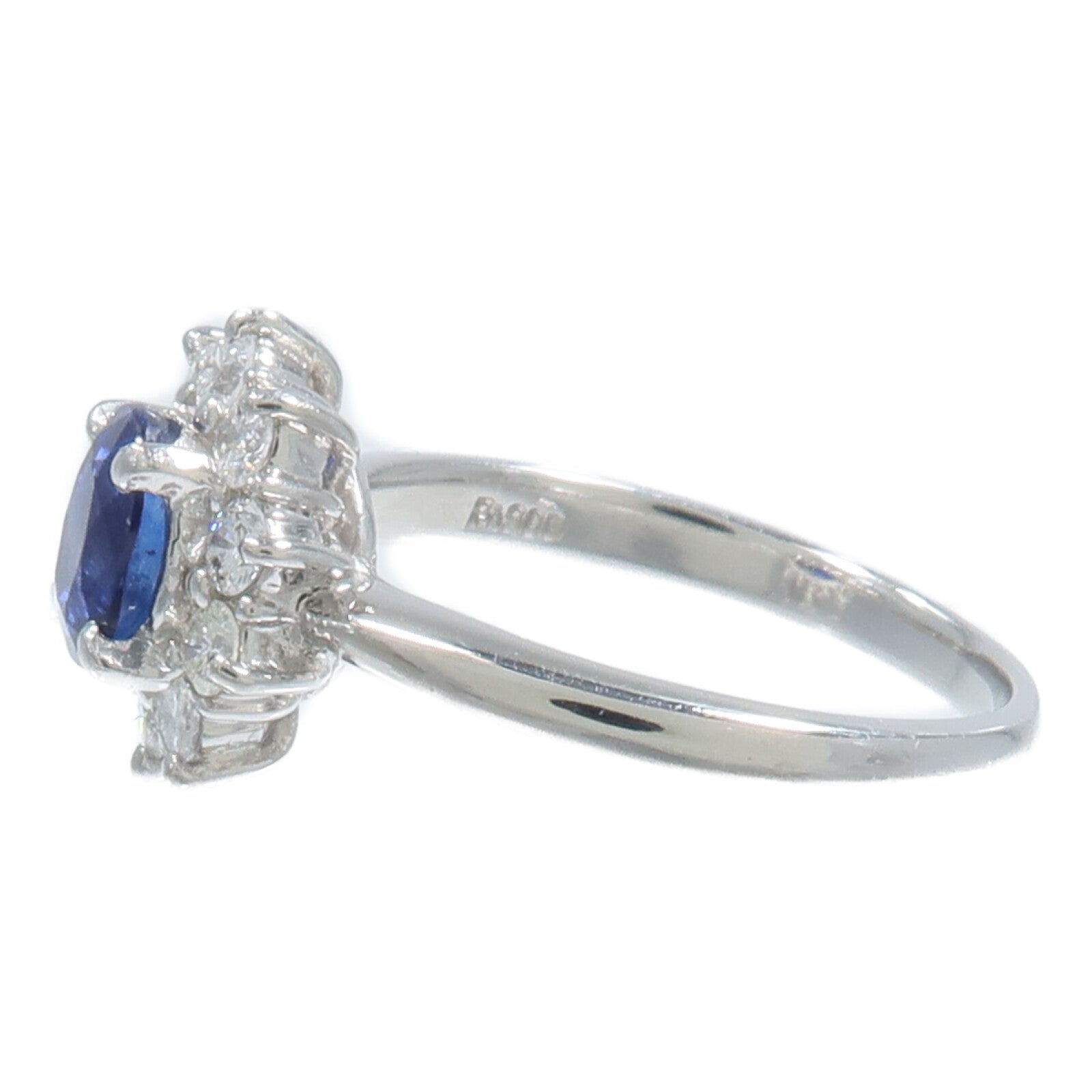 JEWELRY PT900鉑金Sapphire Diamond Ring藍寶石/鑽石戒指