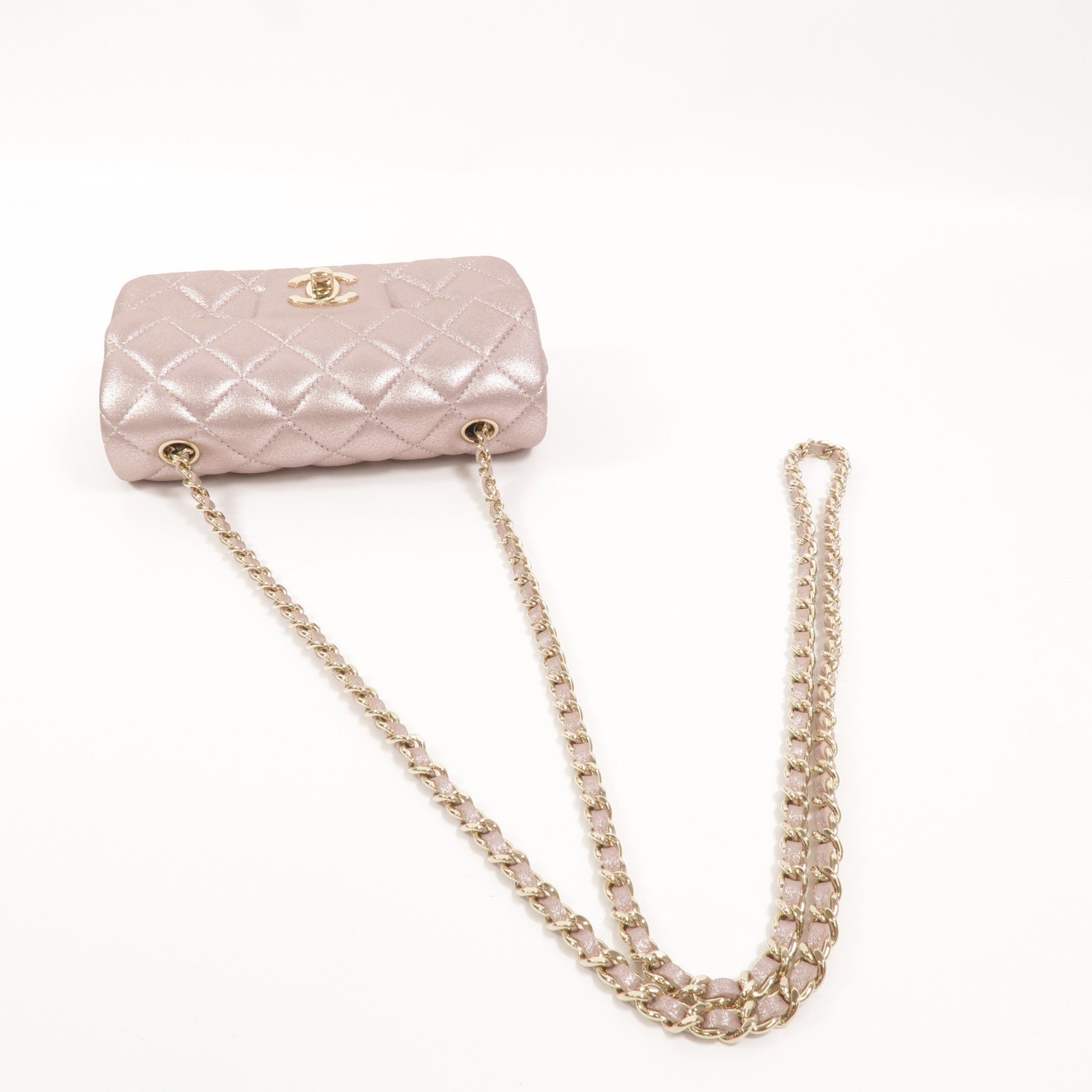 CHANEL 羊皮皮革Extra Mini Flap鏈帶肩背袋