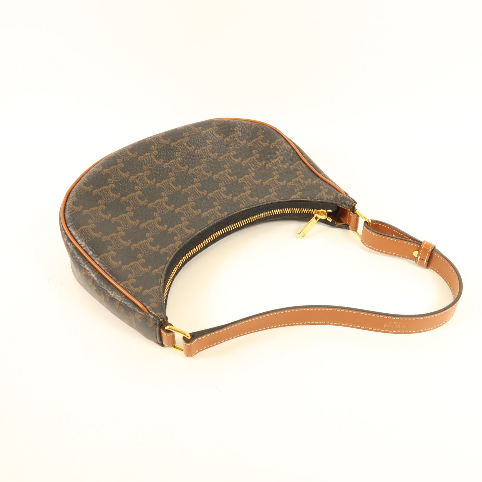 CELINE 塗層帆布Ava金扣肩背袋