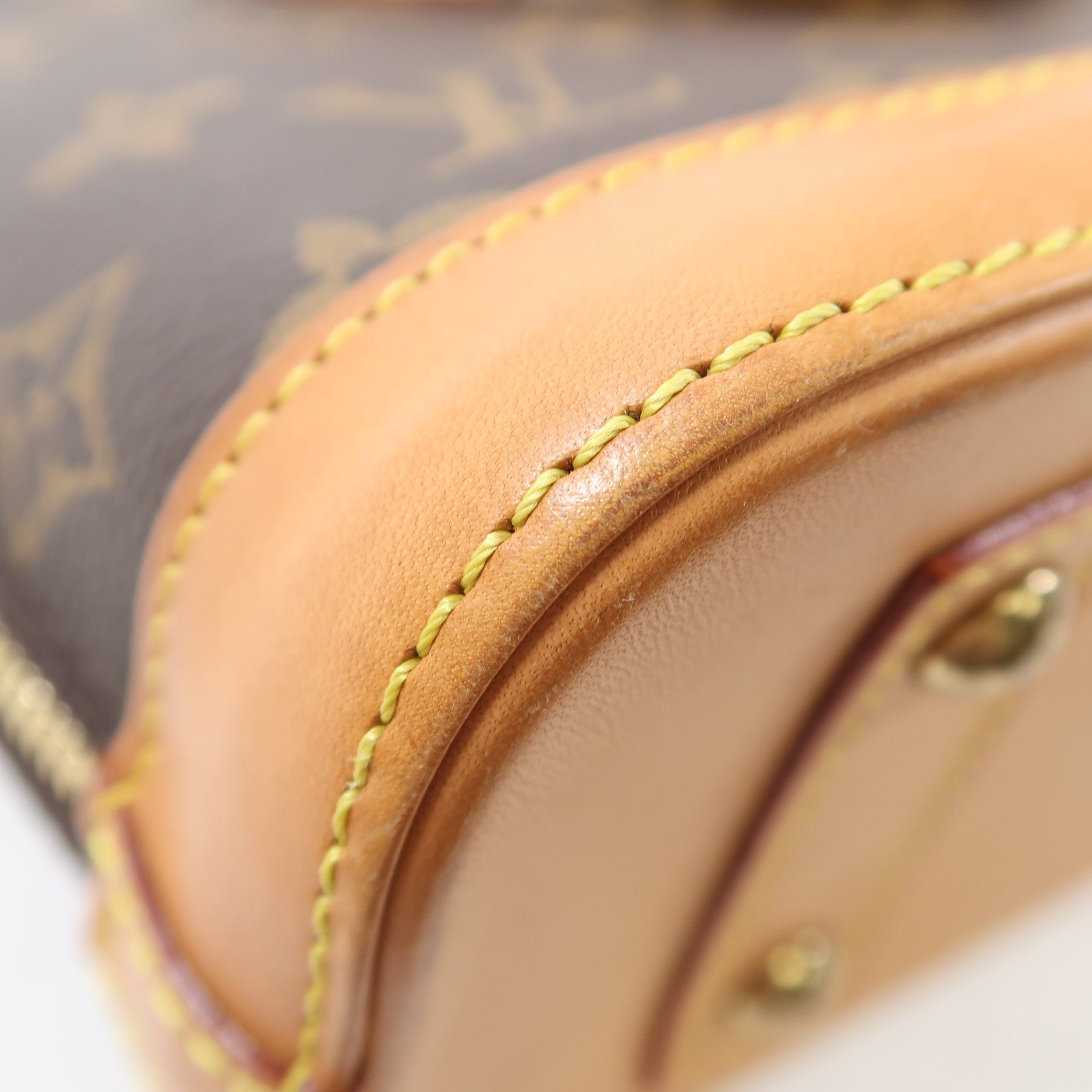 LOUIS VUITTON Monogram Alma金扣手挽肩背兩用袋啡色