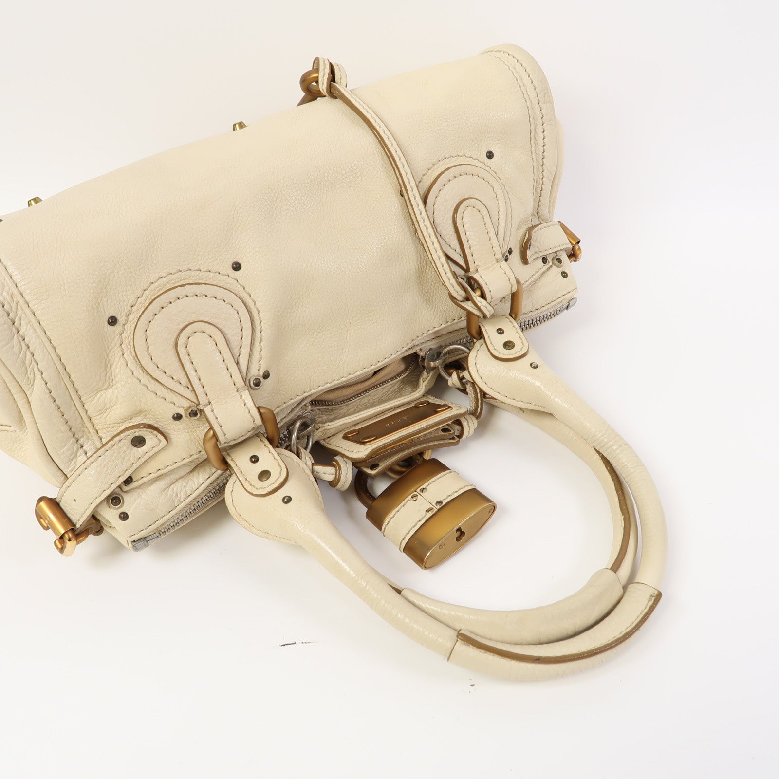 Chloe 牛皮皮革Shoulder Bag肩背袋米色