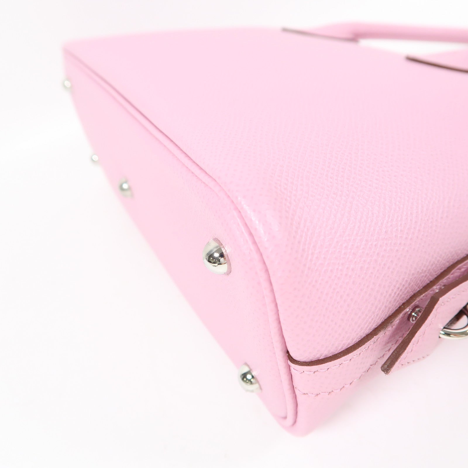 HERMES Epsom皮革Bolide 1923 27銀扣手挽肩背兩用袋錦葵紫色