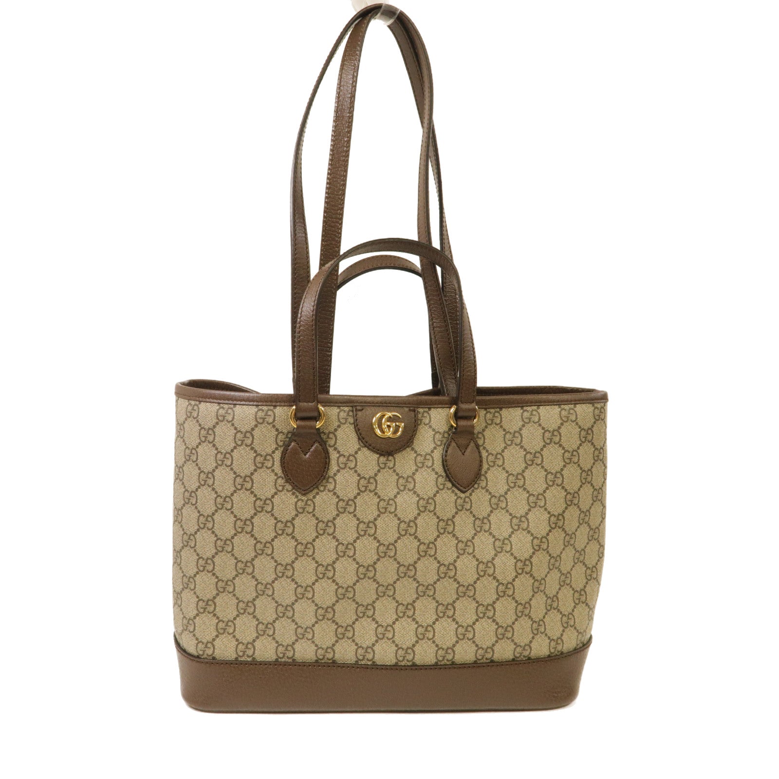 GUCCI 【激減優惠】塗層帆布Ophidia GG金扣手挽肩背兩用袋啡色
