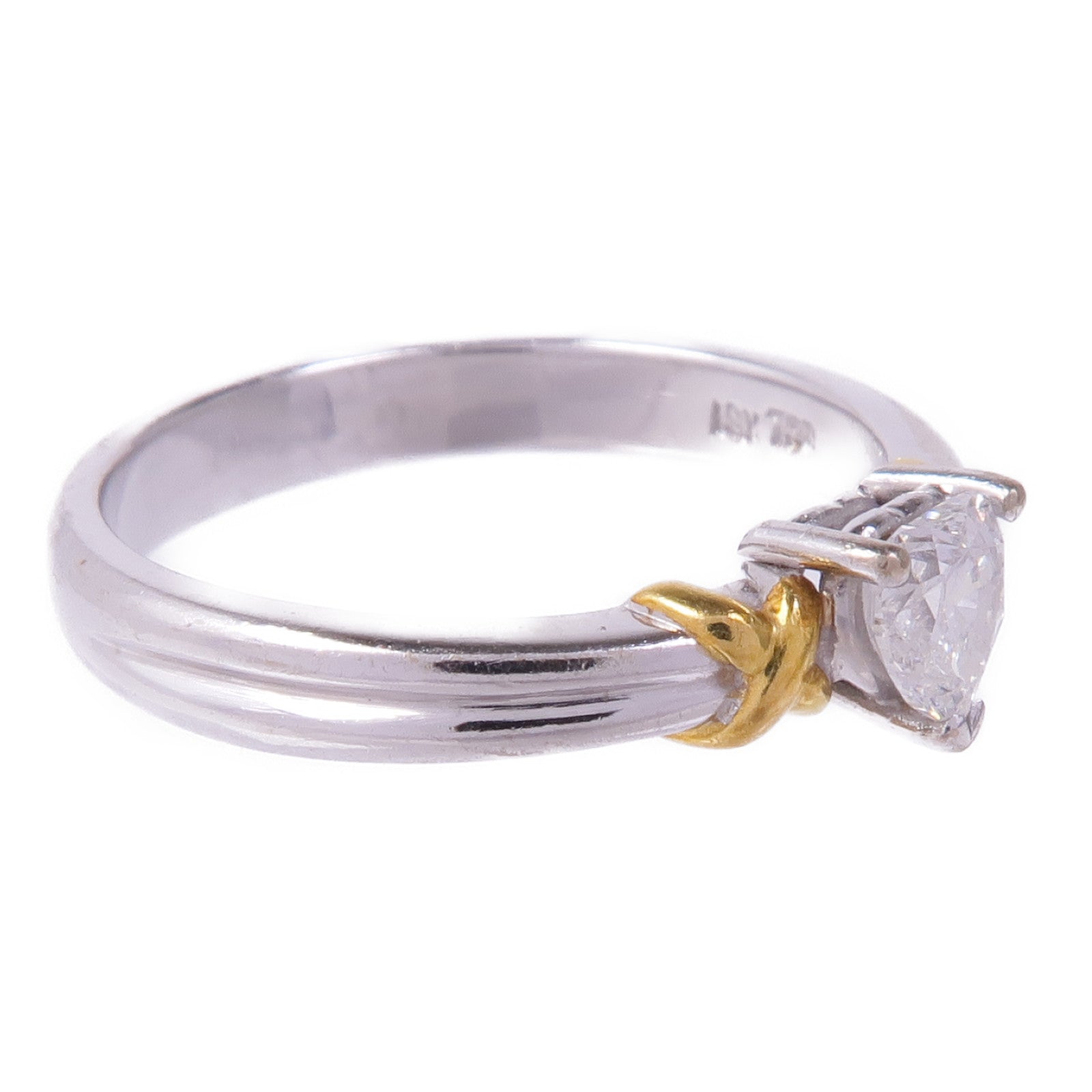 JEWELRY 【激減優惠】18K黃金/白金Diamond Ring鑽石戒指US#5.25