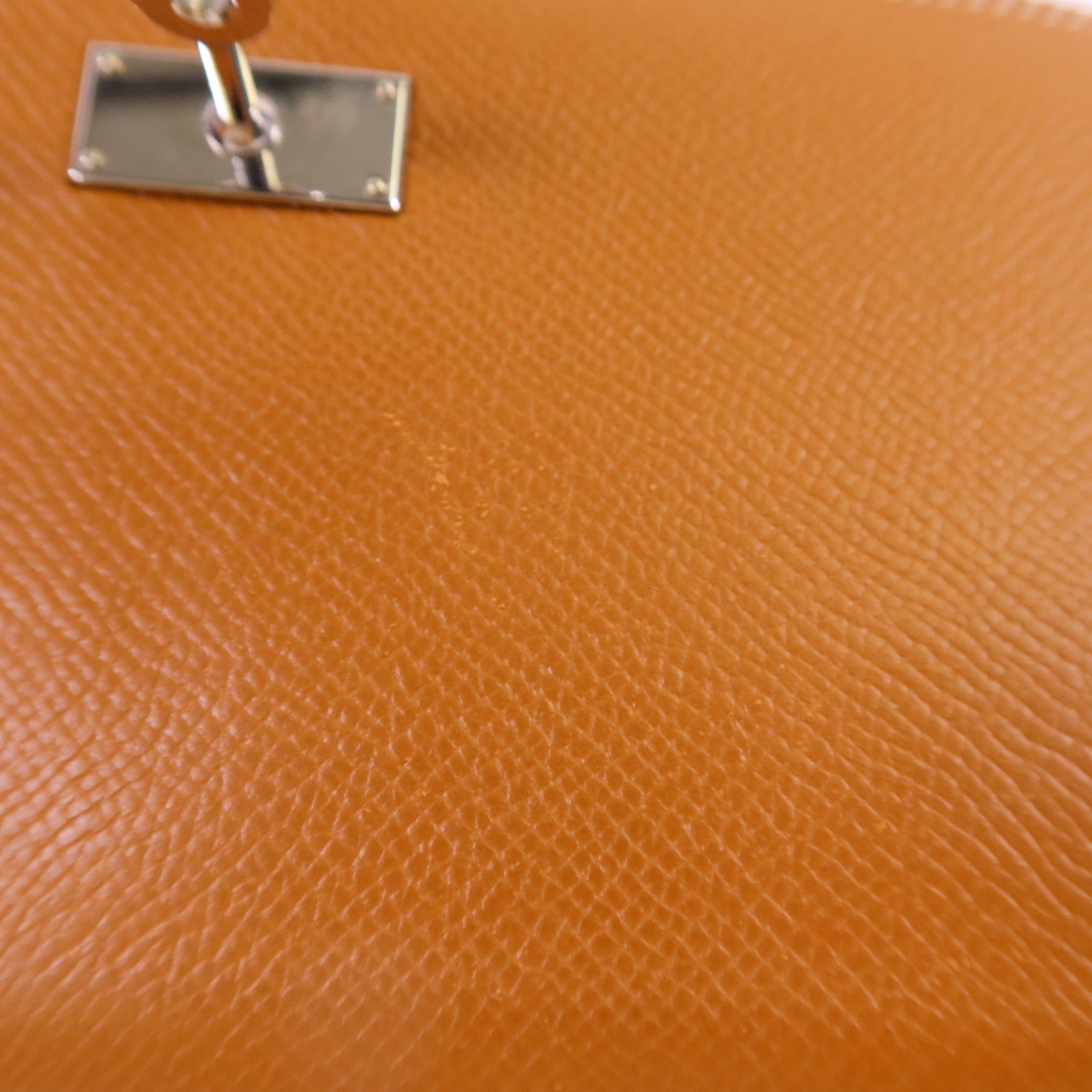 HERMES Epsom皮革Kelly Wallet銀扣長錢包Gold