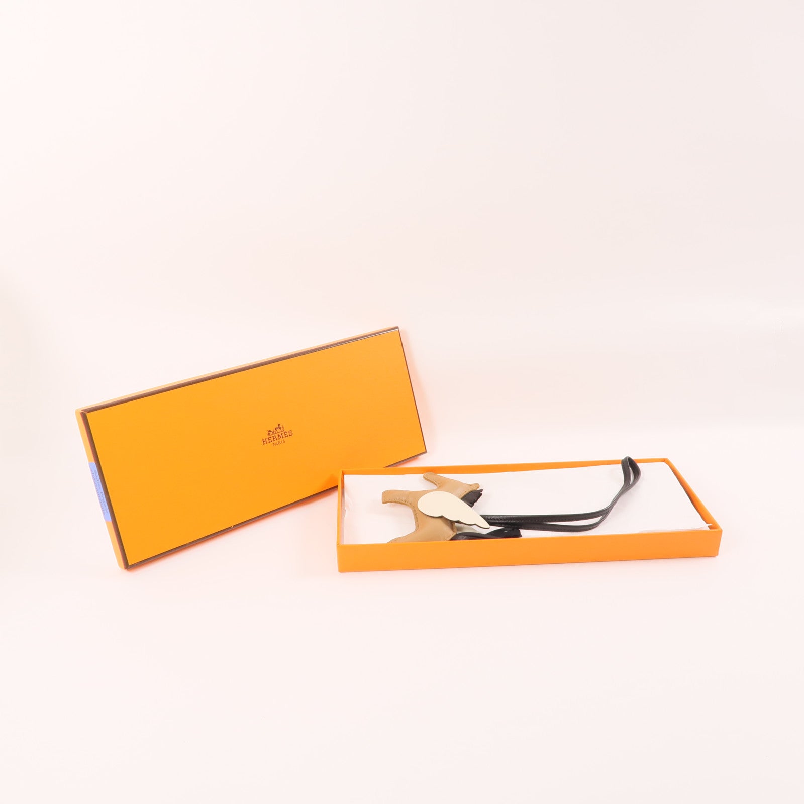 HERMES Swift皮革Rodeo Pegase PM Charm掛飾Chai/Noir/Nata/棕色/白色/黑色