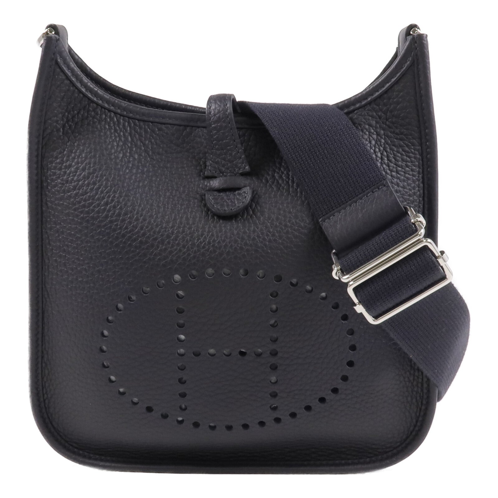 HERMES Clemence皮革Evelyne 23銀扣肩背袋Caban