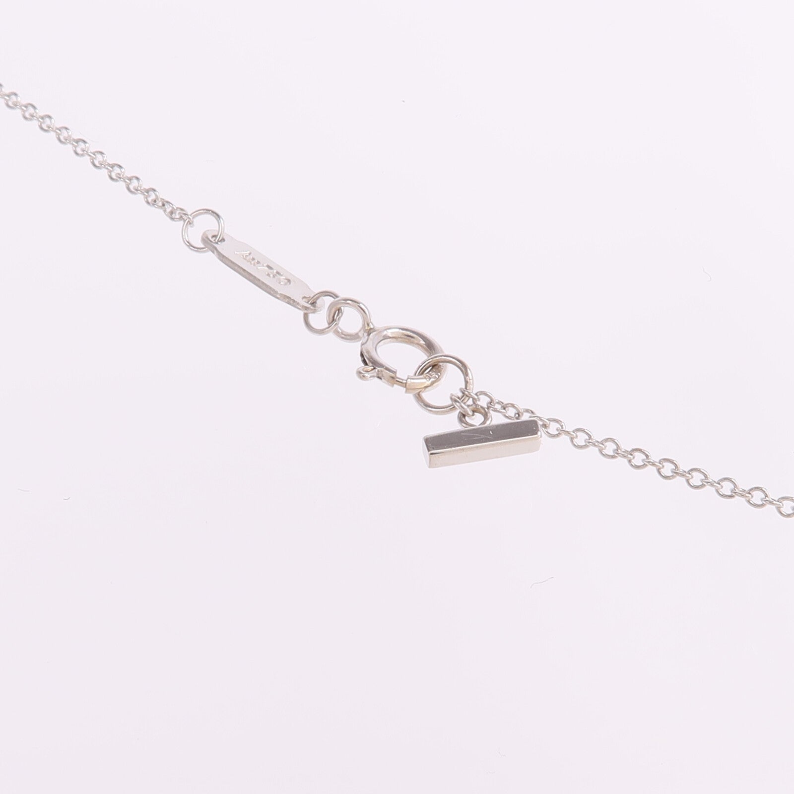 TIFFANY＆CO 18K白金T Smile Necklace鑽石項鍊