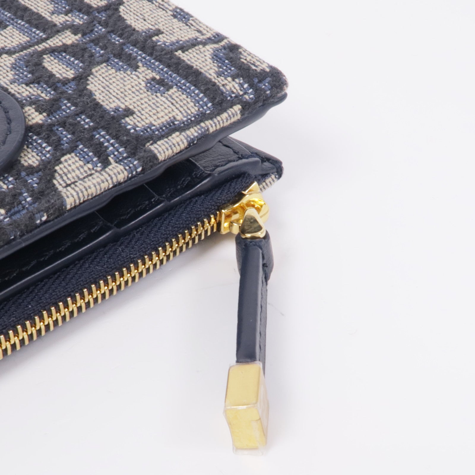 Dior 帆布Montaigne金扣錢包