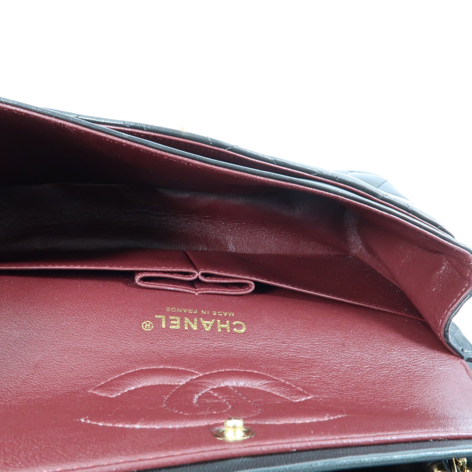 CHANEL 羊皮皮革Classic 25金扣鏈帶肩背袋