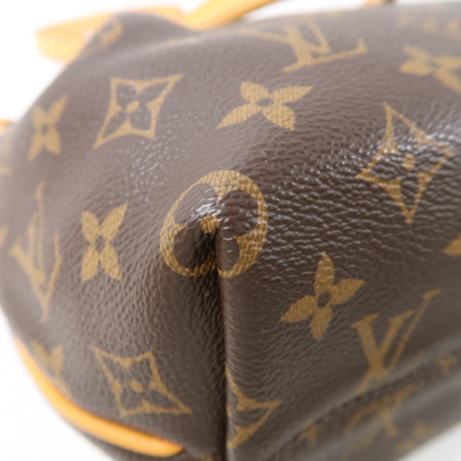 LOUIS VUITTON Monogram Turenne PM金扣手挽肩背兩用袋棕色