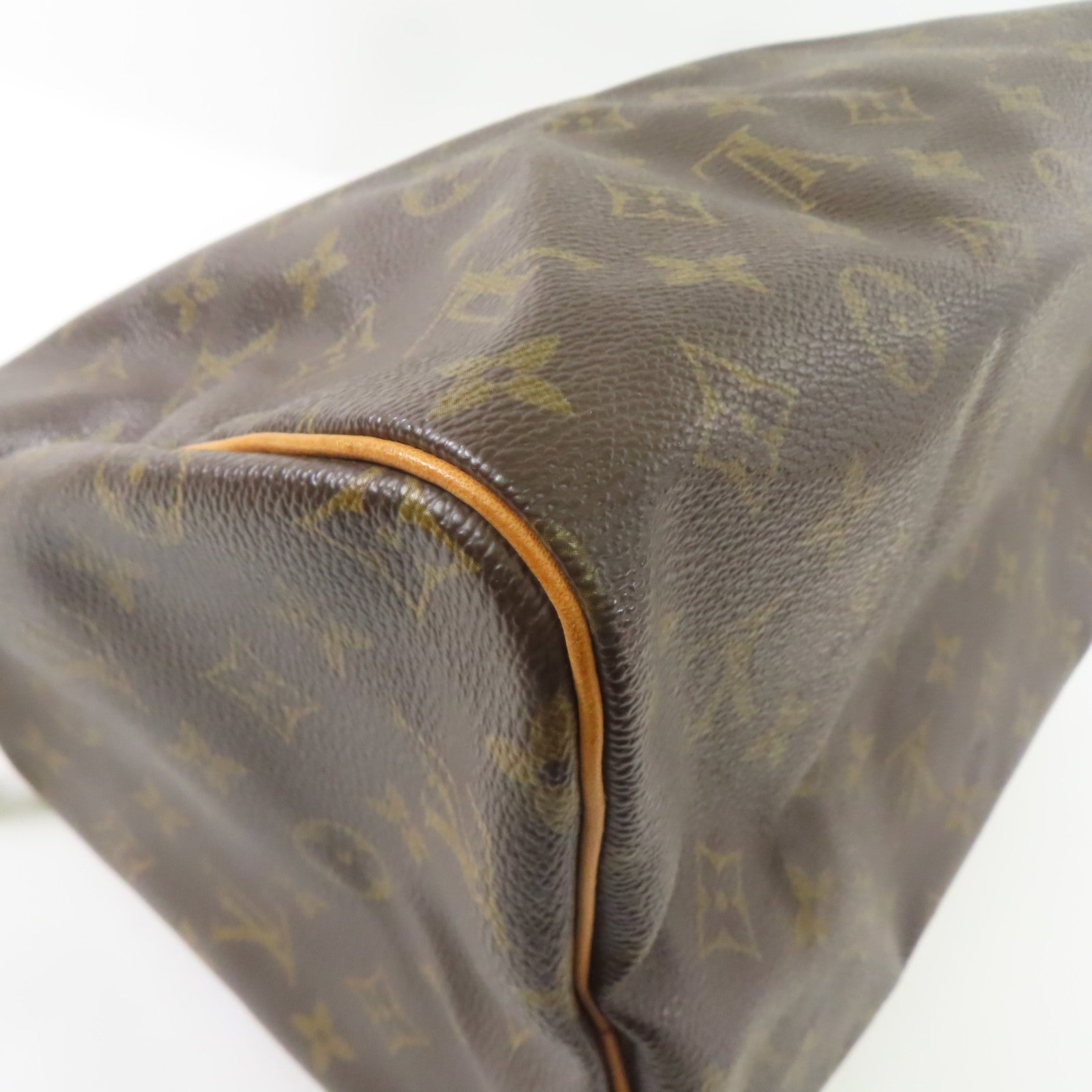 LOUIS VUITTON Monogram Speedy 30金扣手挽袋棕色