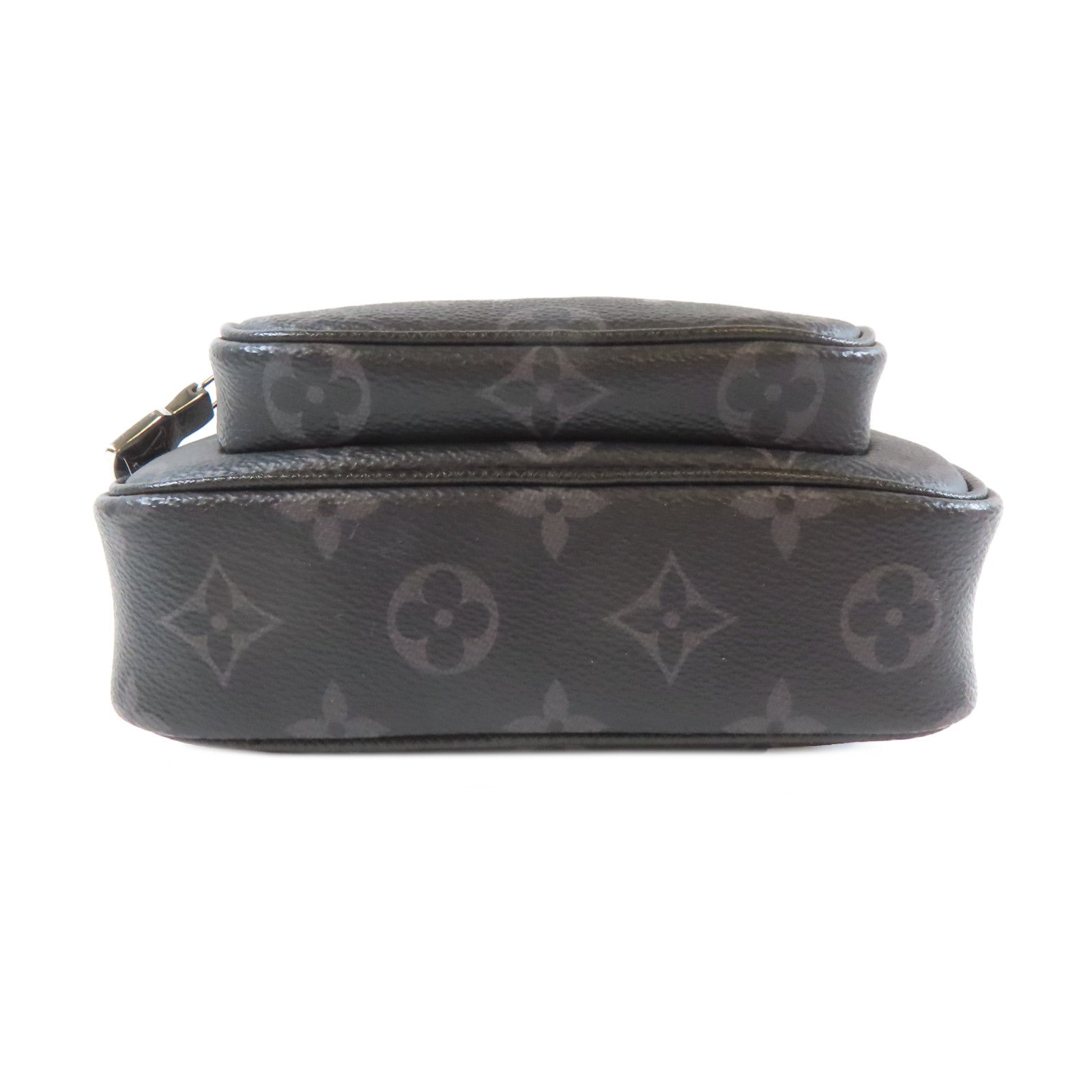 LOUIS VUITTON Monogram Eclipse Outdoor Pouch銀扣肩背袋黑色