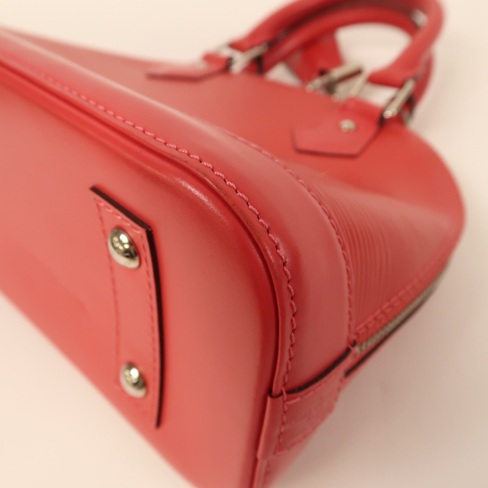 LOUIS VUITTON Epi Alma BB銀扣手挽肩背兩用袋紅色