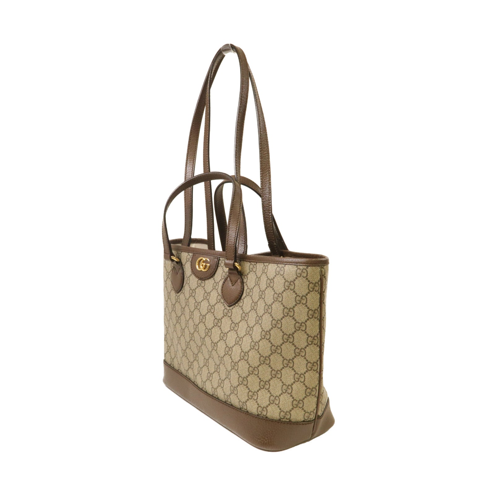GUCCI 【激減優惠】塗層帆布Ophidia GG金扣手挽肩背兩用袋啡色