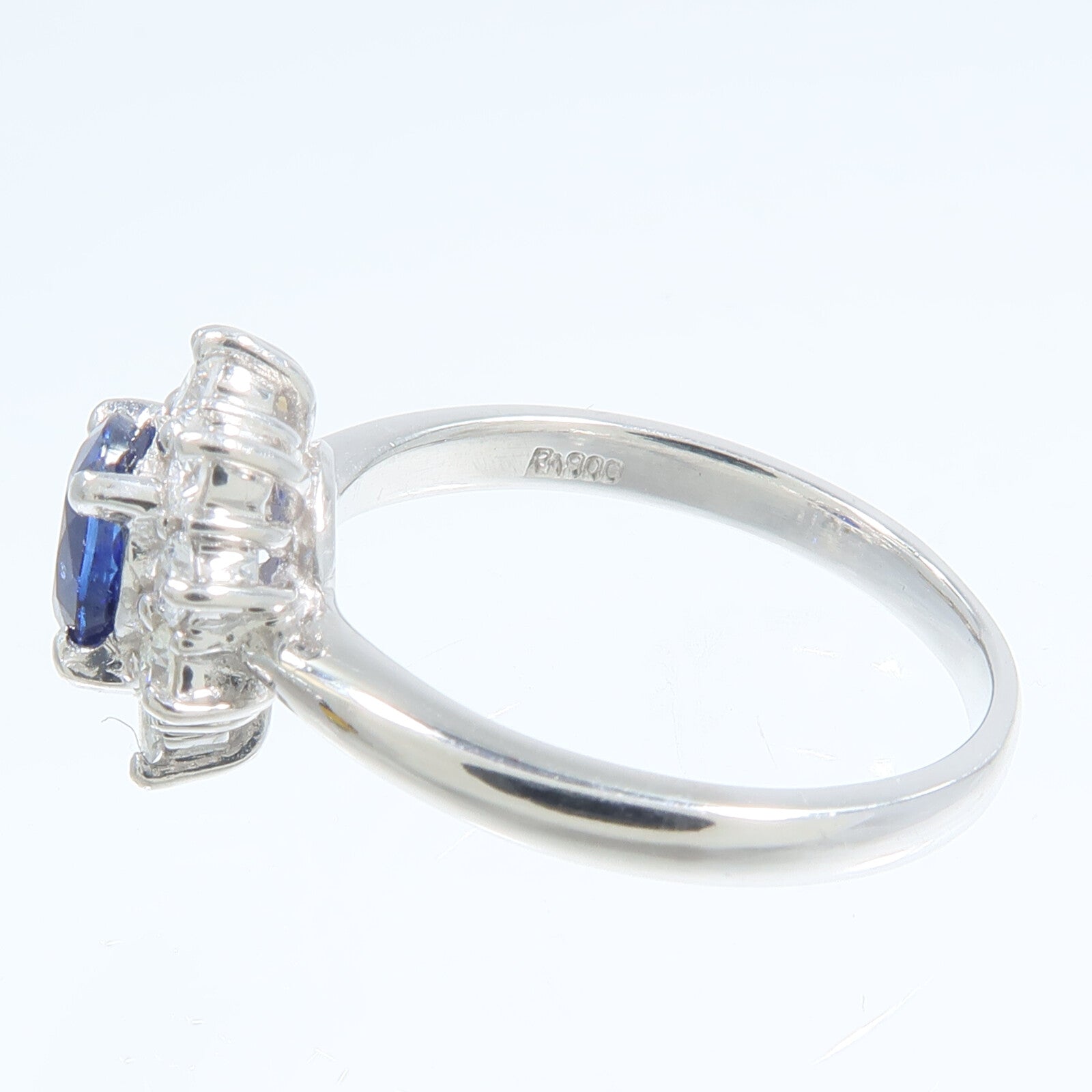 JEWELRY PT900鉑金Sapphire Diamond Ring藍寶石/鑽石戒指