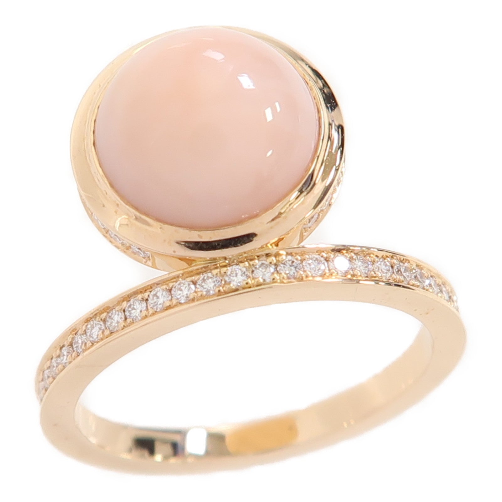 HERMES (PRICE DOWN) Diamond Ring US#6 18K Pink Gold