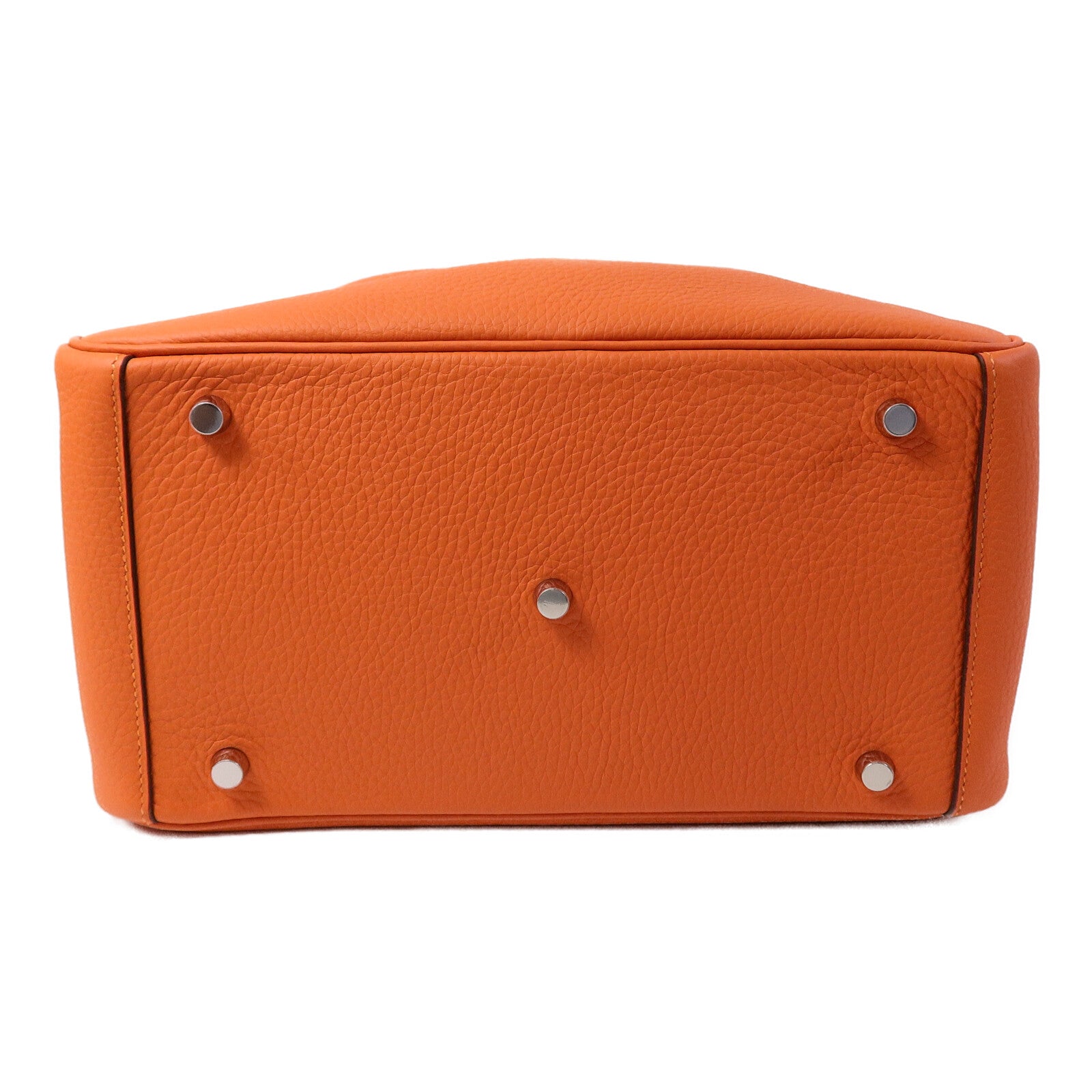 HERMES Clemence皮革Lindy 30手挽肩背兩用袋Orange Poppy