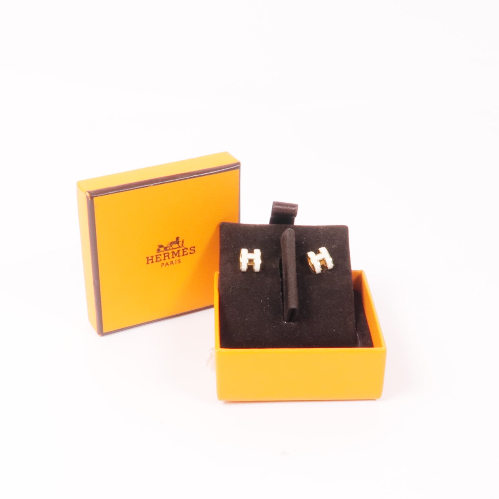 HERMES 金屬Mini Pop H耳環