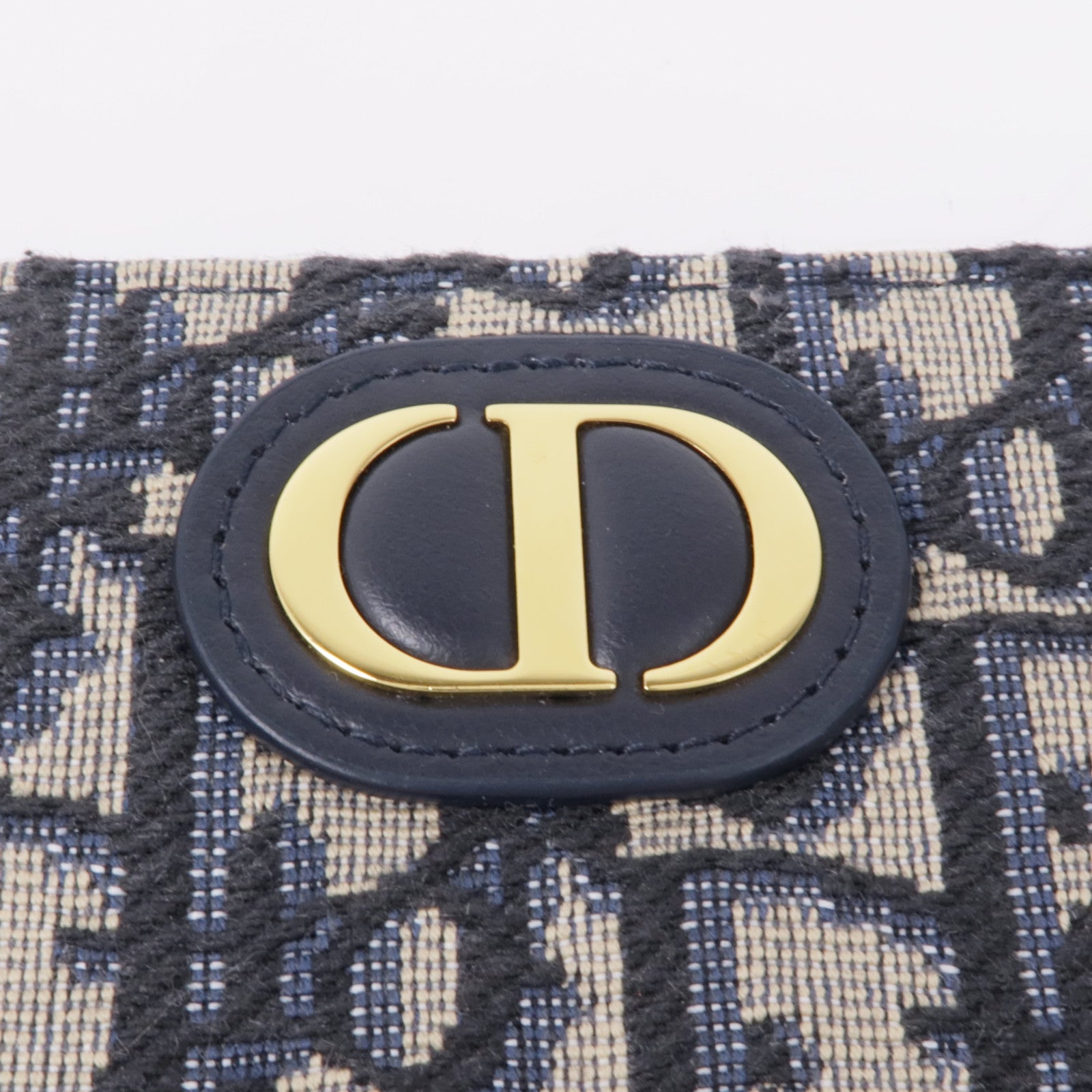 Dior 帆布Montaigne金扣錢包