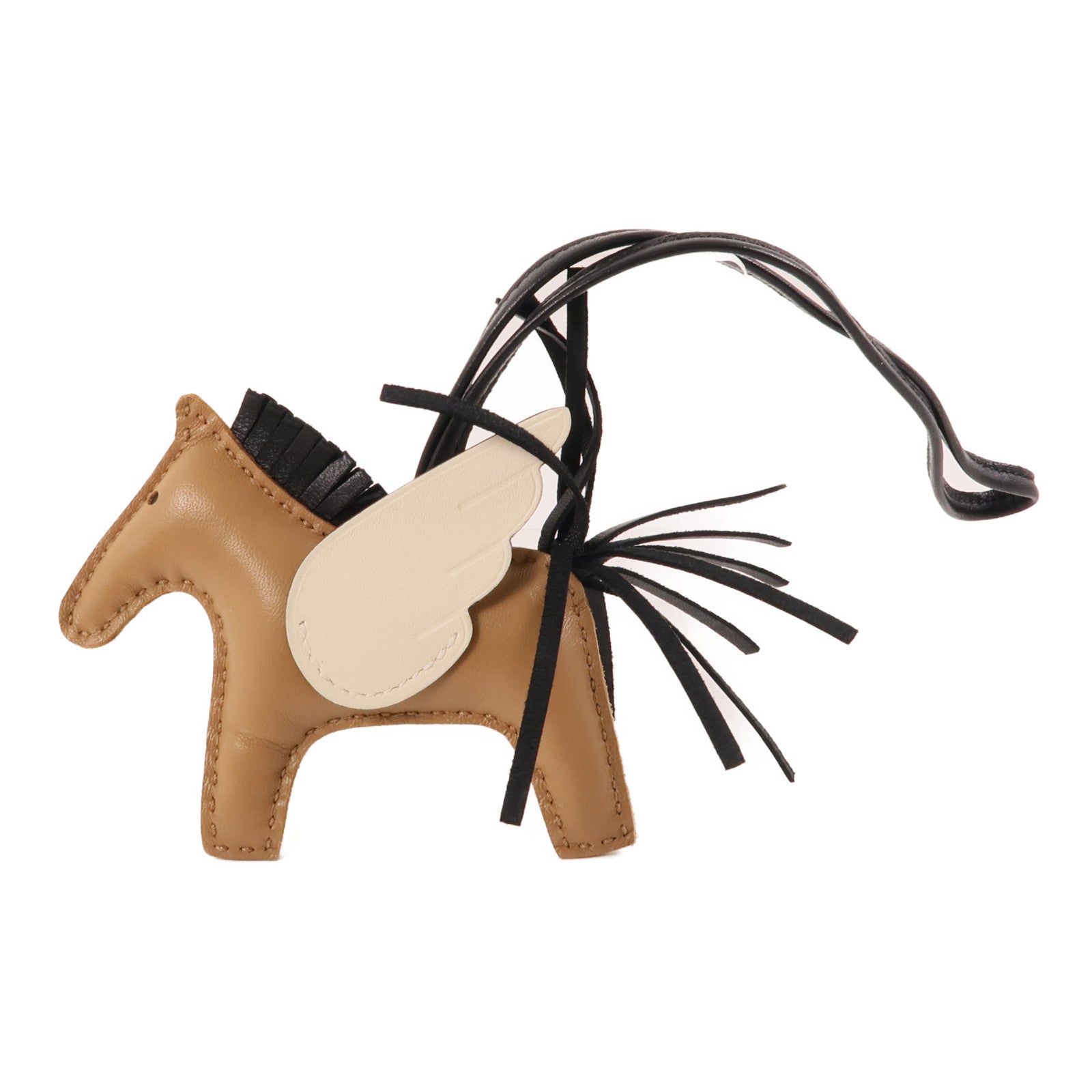 HERMES Swift皮革Rodeo Pegase PM Charm掛飾Chai/Noir/Nata/棕色/白色/黑色