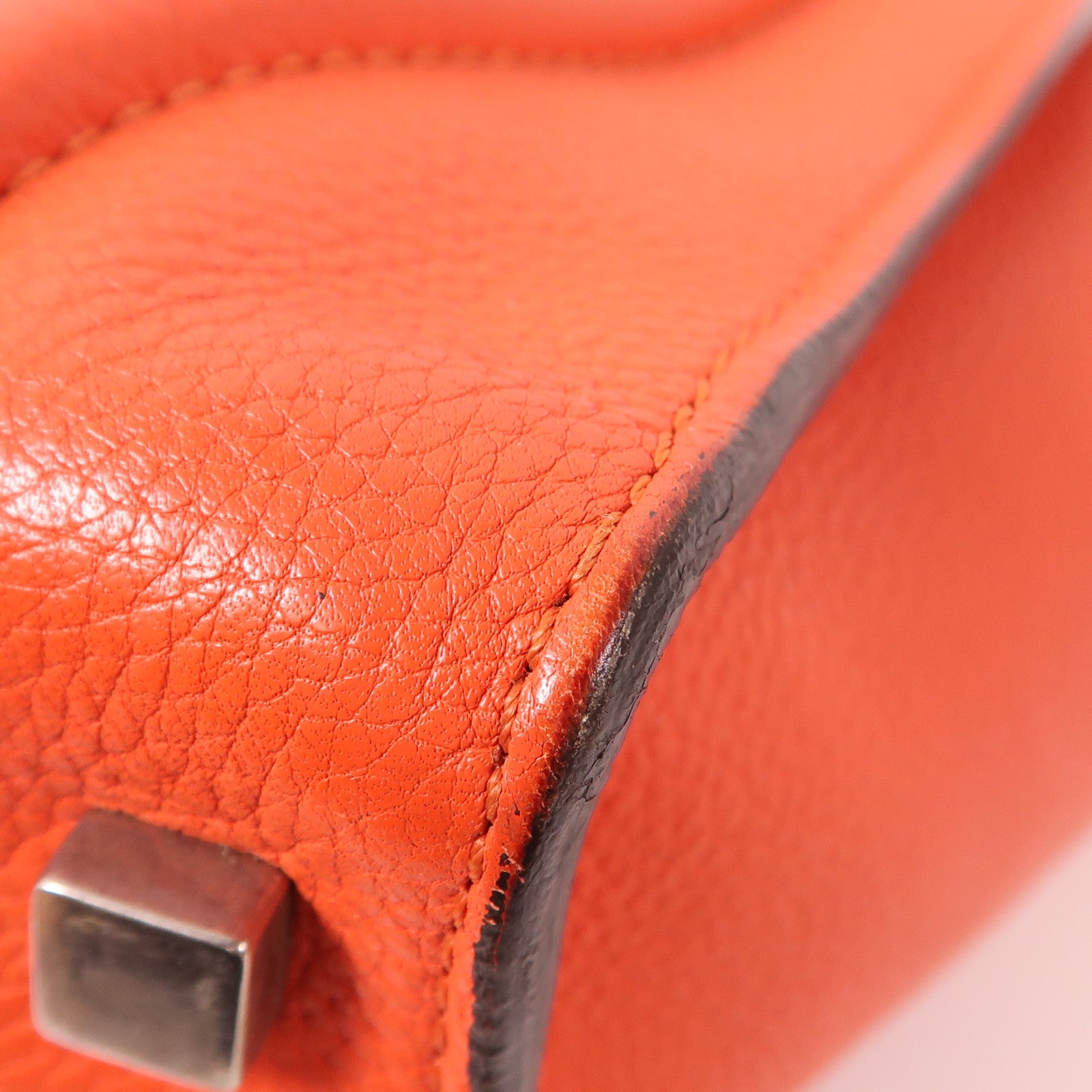 CELINE 牛皮皮革Mini Luggage銀扣手挽袋