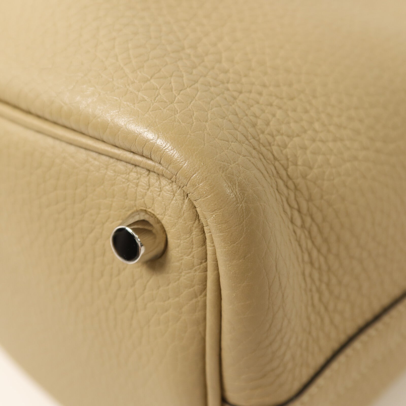 HERMES Clemence皮革Picotin PM銀扣手挽袋Trench