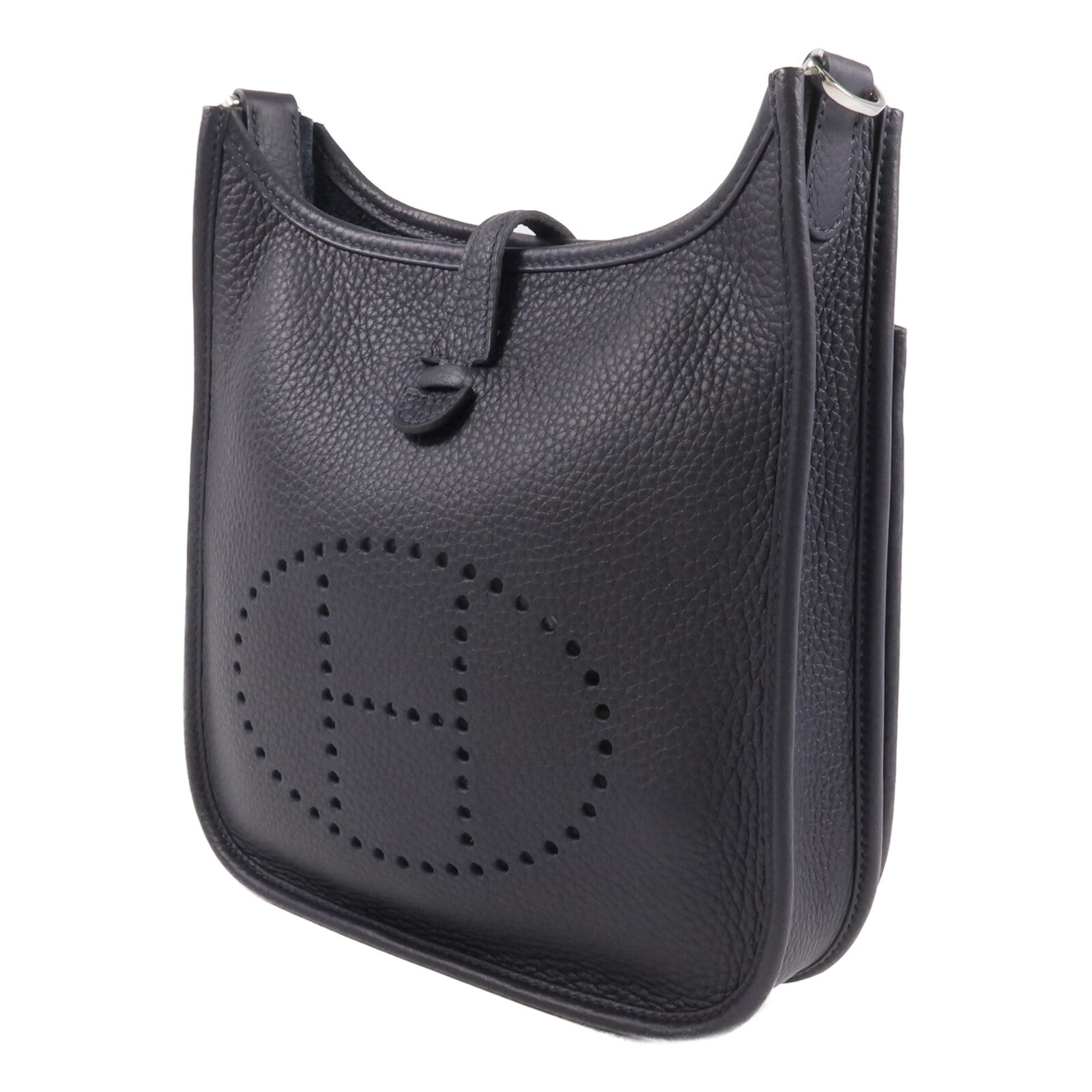 HERMES Clemence皮革Evelyne 23銀扣肩背袋Caban