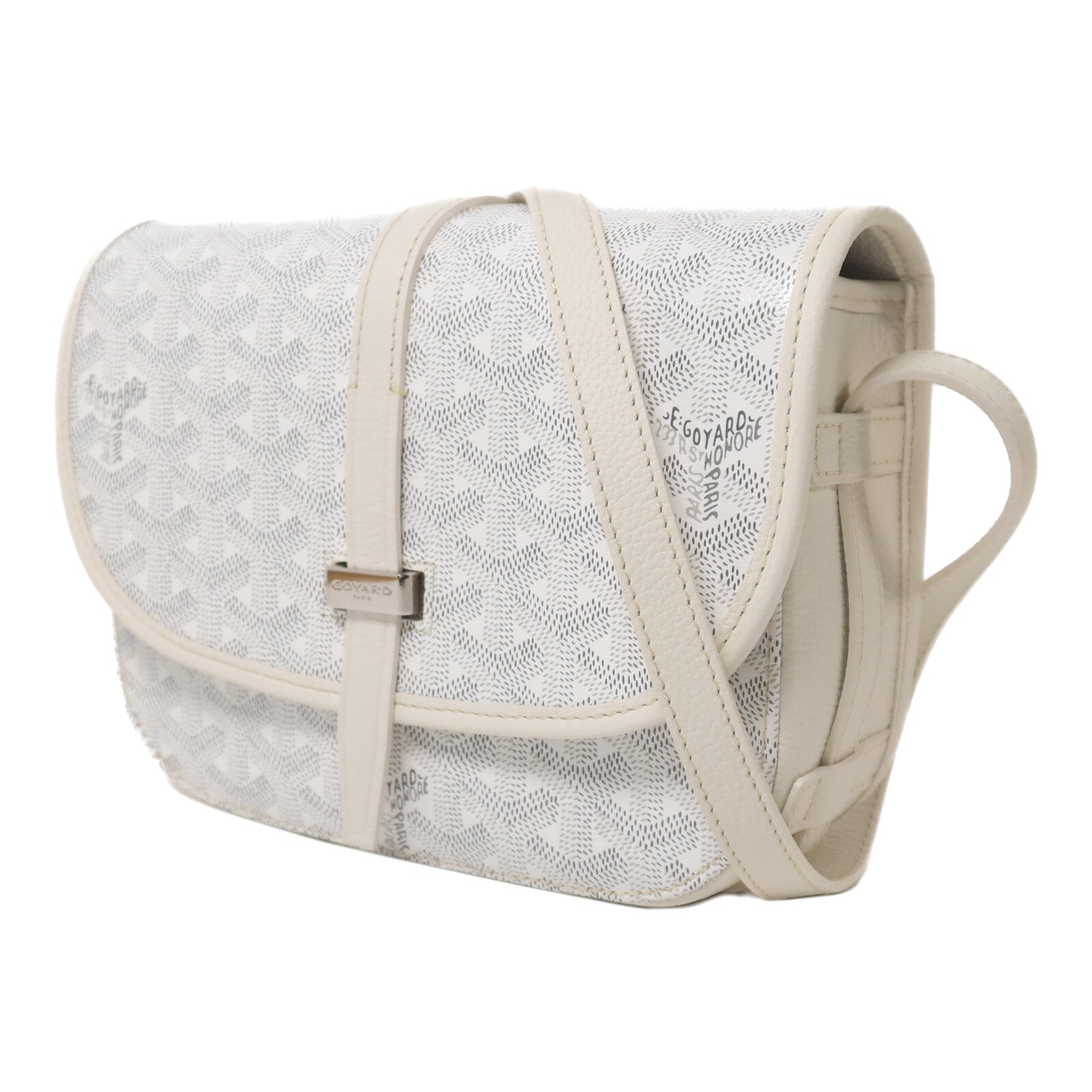 GOYARD 【激減優惠】牛皮皮革Belvedere PM銀扣肩背袋