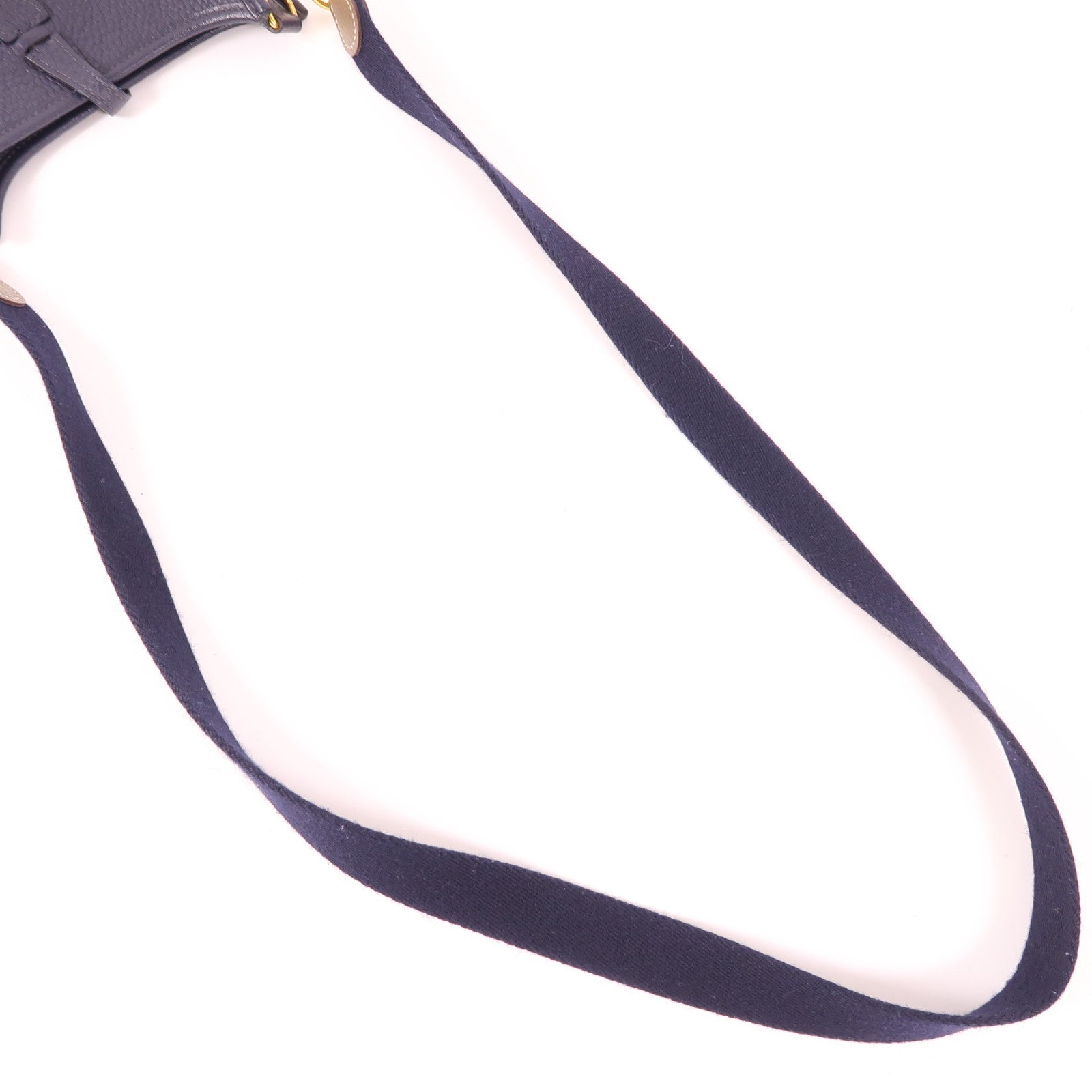 HERMES Clemence皮革Evelyne TPM金扣肩背袋Bleu Nuit