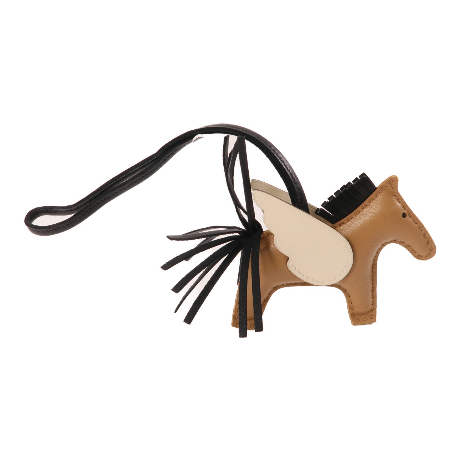 HERMES Swift皮革Rodeo Pegase PM Charm掛飾Chai/Noir/Nata/棕色/白色/黑色
