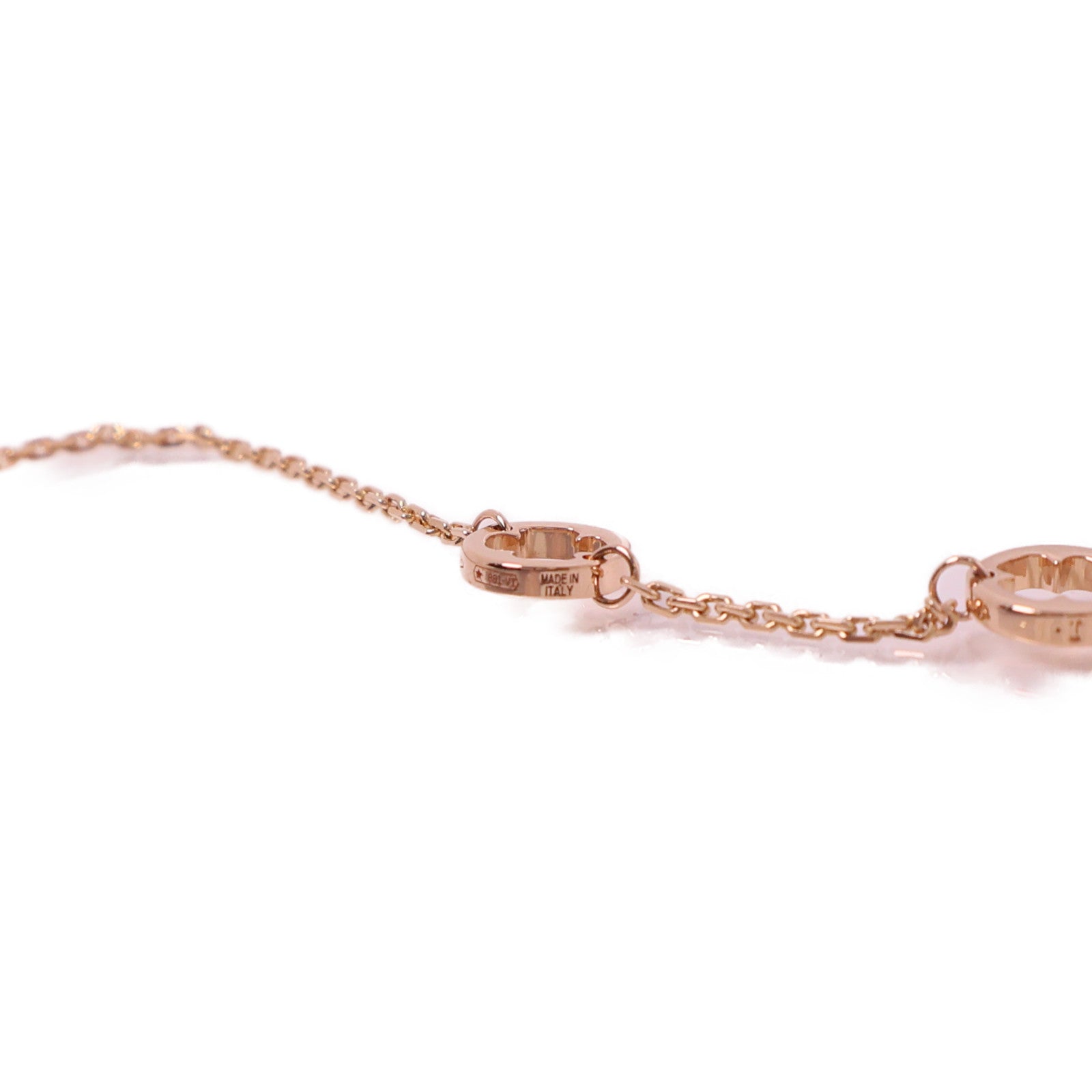 BVLGARI 18K玫瑰金Fiorever Necklace鑽石/紅寶石項鍊金色/紅色