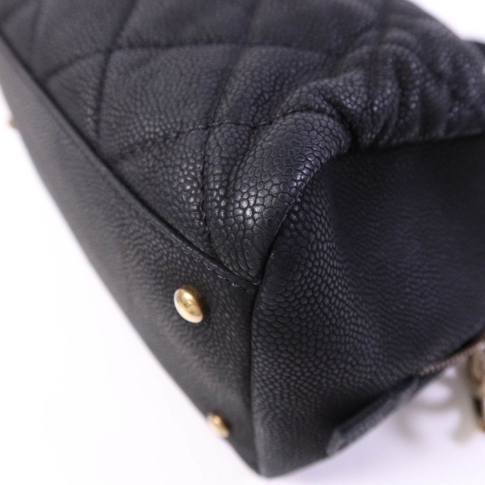 CHANEL 牛皮皮革2 Way Shoulder Bag金扣鏈帶手挽肩背兩用袋