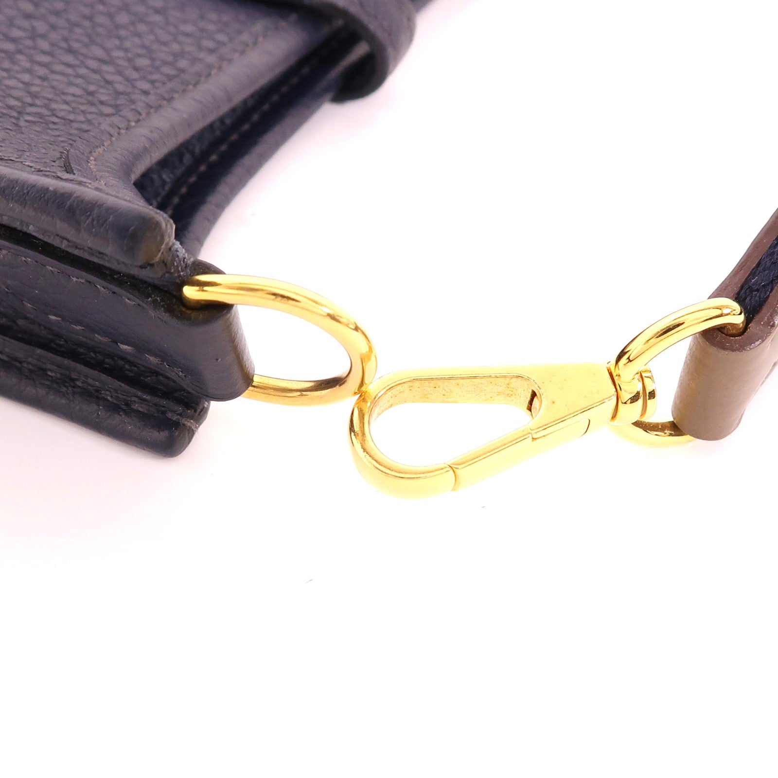 HERMES Clemence皮革Evelyne TPM金扣肩背袋Bleu Nuit