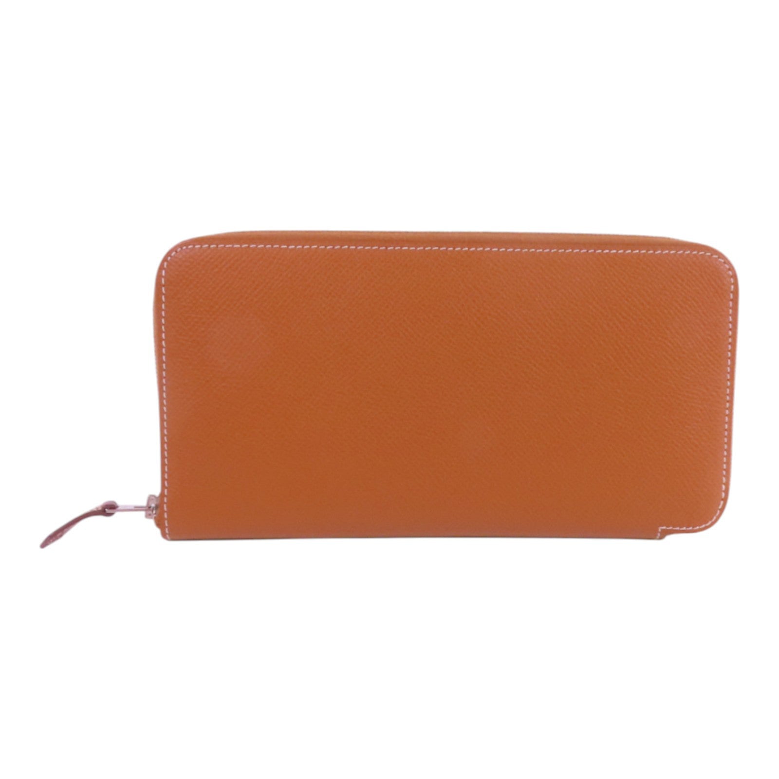 HERMES Epsom皮革Silk In Long Wallet銀扣拉鏈長錢包